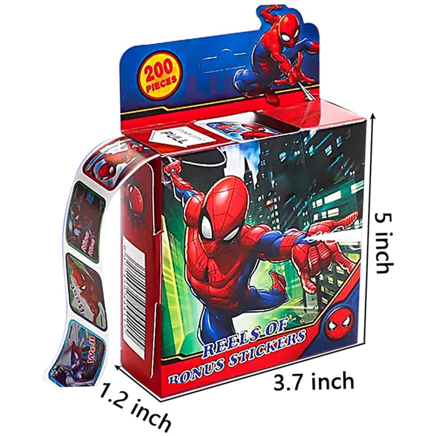 2 Pack Kids Stickers, 20 Designs, 400 Pcs Self Adhesive Label Roll Stickers, 1-1/2 Inch for Kids and Teacher