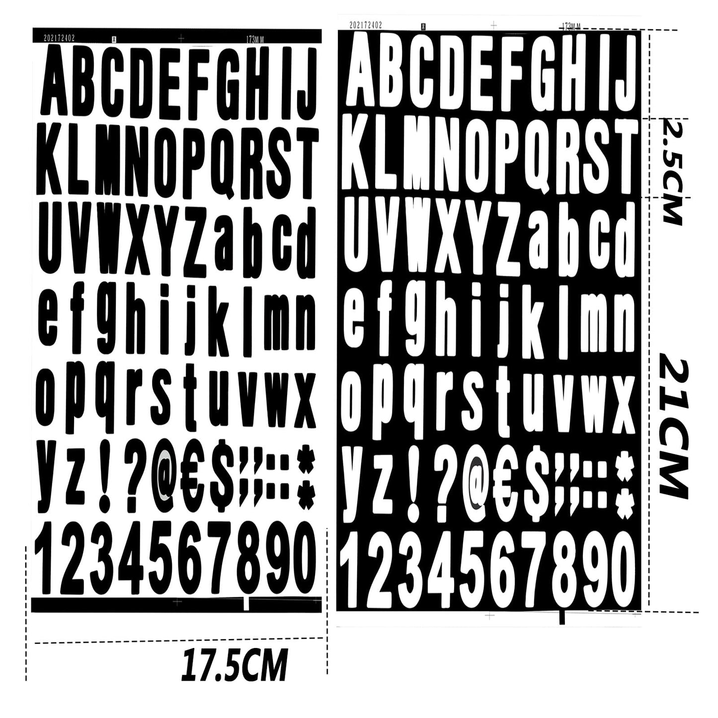 6 Sheets Self Adhesive Vinyl Letters Numbers Kit, Alphabet letter Stickers Waterproof Script Pantry Labels Stickers Decals for Mailbox, Signs, Window, Door, Cars, Business, Address Number, 2 Colors