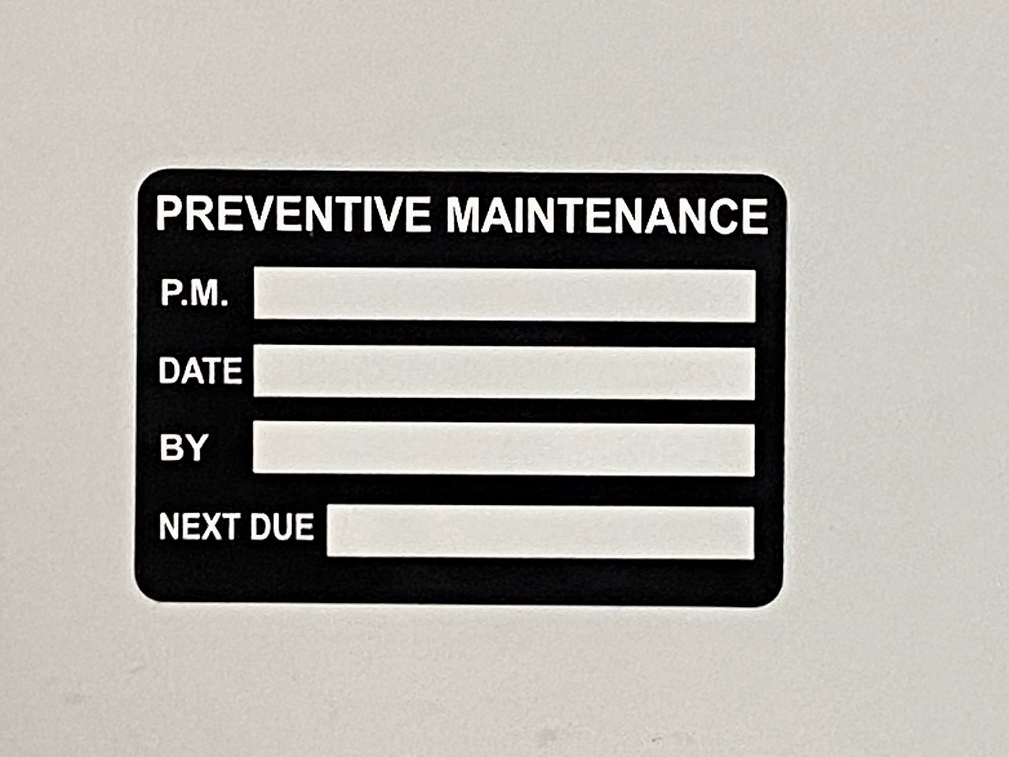 2x3 inch 200 PCS Black Preventive Maintenance Stickers for Machines and Equipments
