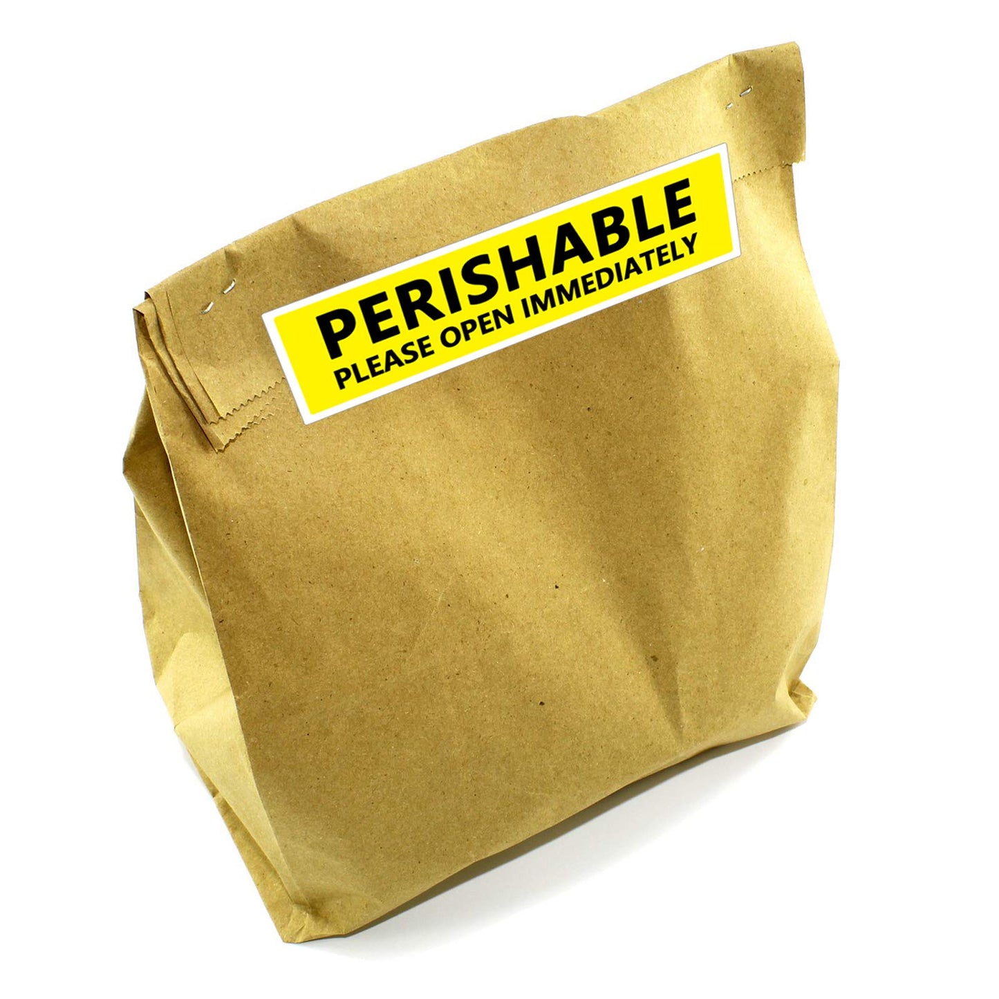 Top label Perishable Shipping Stickers for Packing,Fluorescent Yellow Shipping Lables Stickers,4x1 Inch,500 Pcs Per Roll