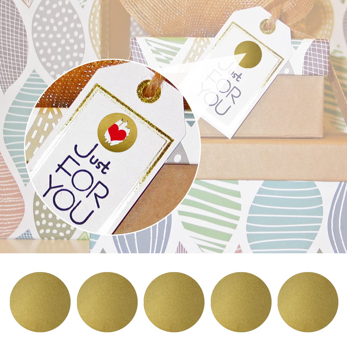1 Roll 1000 Pcs 1" Round Scratch Off Stickers Labels Self Adhesive Labels for Lottery Tickets DIY, Raffle Ticket Games Creating (Golden) Golden