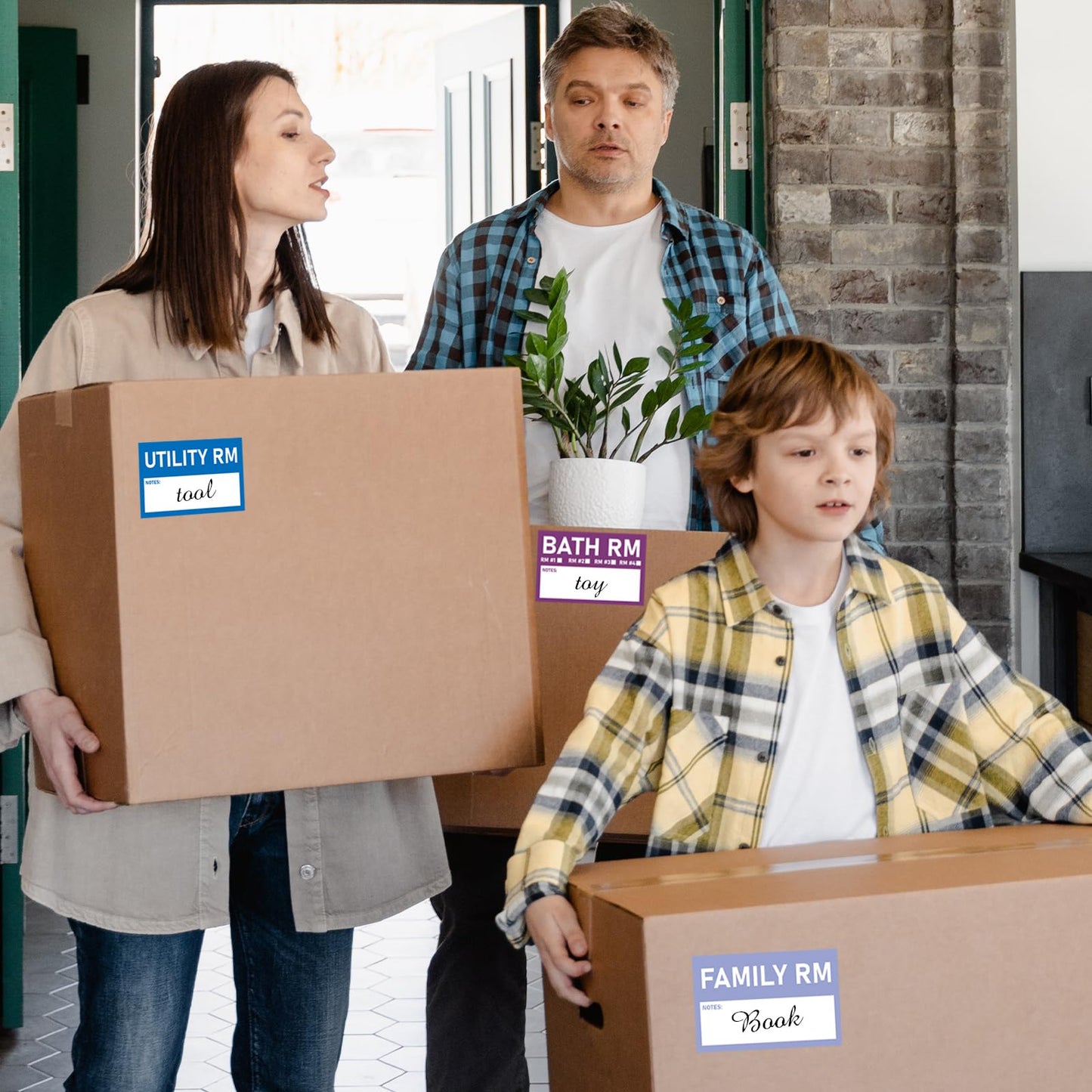 STARLIBOO 2''x 3'' Removable Home Moving Packing Box Labels, Waterproof 12 Designs Color-Coded Home Moving Stickers Including Fragile/Heavy/Blank Labels (300 Labels) 12 Colors--300 Labels 2*3 inch