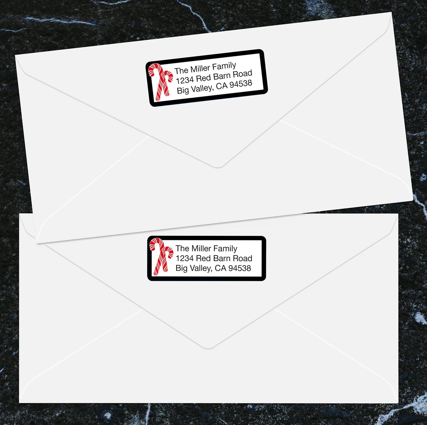Great Papers! Candy Cane with Red Foil 30-Up Holiday Address Labels, 8.5" x 11" Sheet/1" x 2.625" Labels, 4 sheets/120 Labels (2021101)