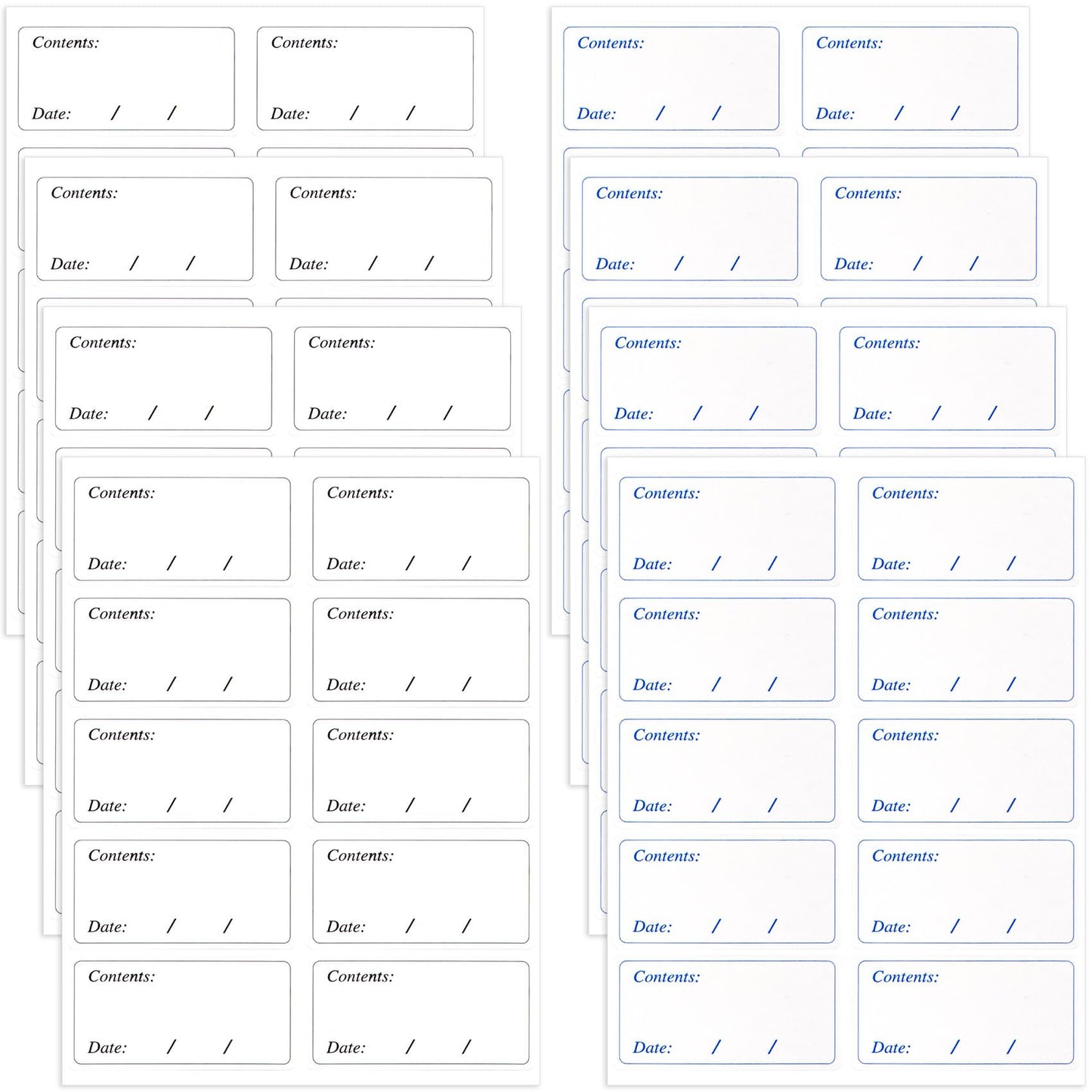 300pcs Removable Freezer Labels, Blank Writable Food Storage Labels, Food Date Sticker Pantry Labels for Kitchen Restaurant Market Grocery Store Food Containers