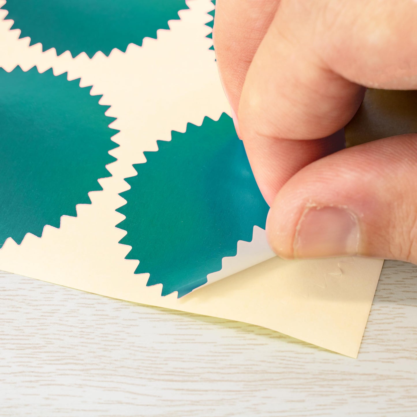 MaxMark 1.75" Self Adhesive Glossy Turquoise Seal Labels for Certificates, Library, Notary Embossing Seals - 100 Count 1.75" diameter