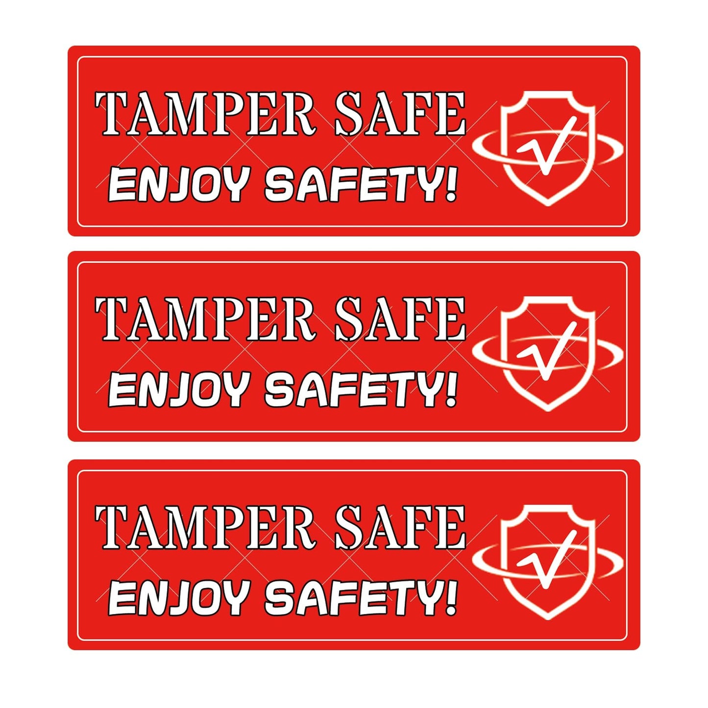 Tamper Safe Stickers Tamper-Evident Label Seals 1.5 x 4 Inch - Tamper Evident Proof Seals for Food Safety to-Go Drink Stickers with Secure Enjoy Safety 250 Pcs