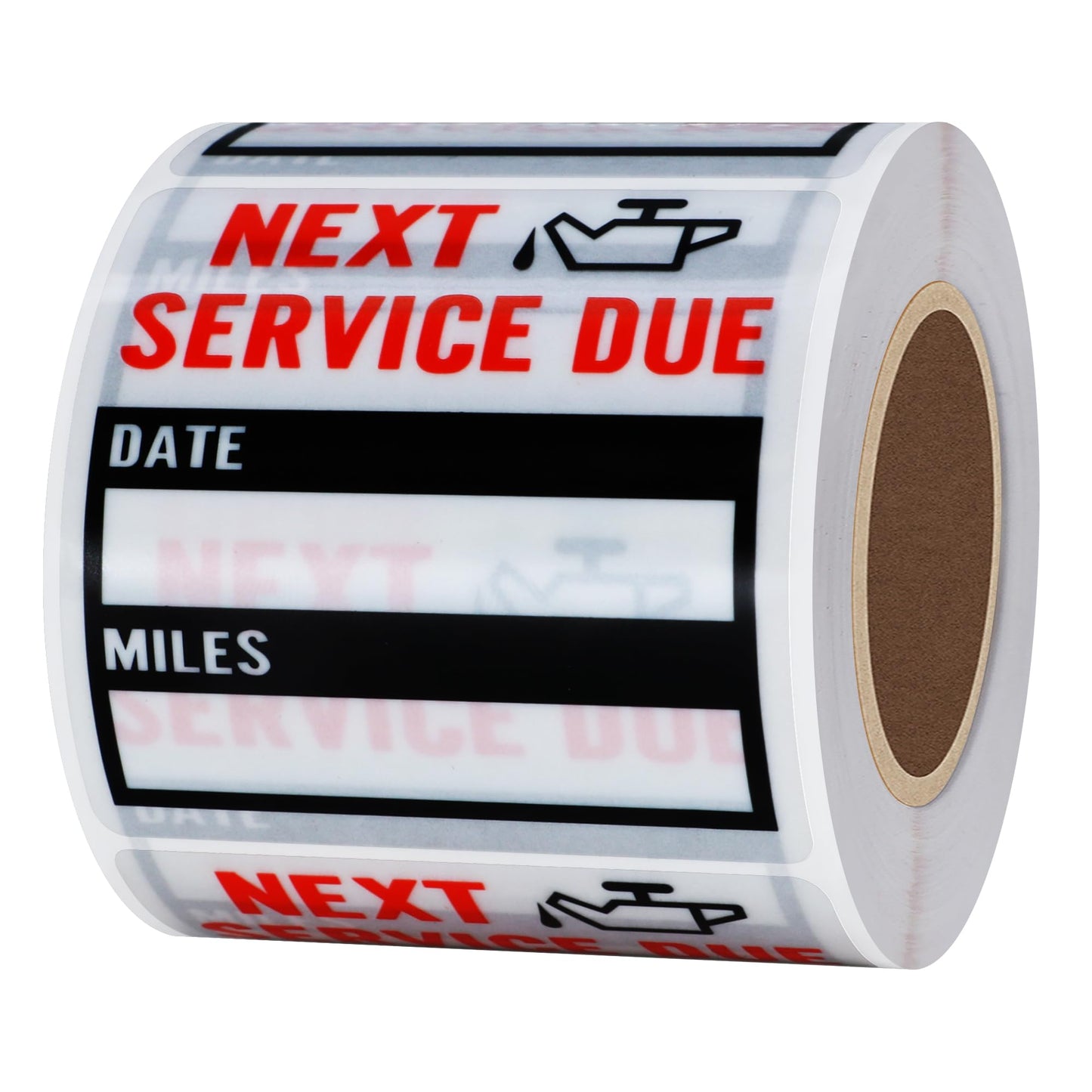 Oil Change Stickers 2x2 inch 200 pcs Service Reminder Labels Window Stickers for Cars Transparent PET (Old Black) Old Black