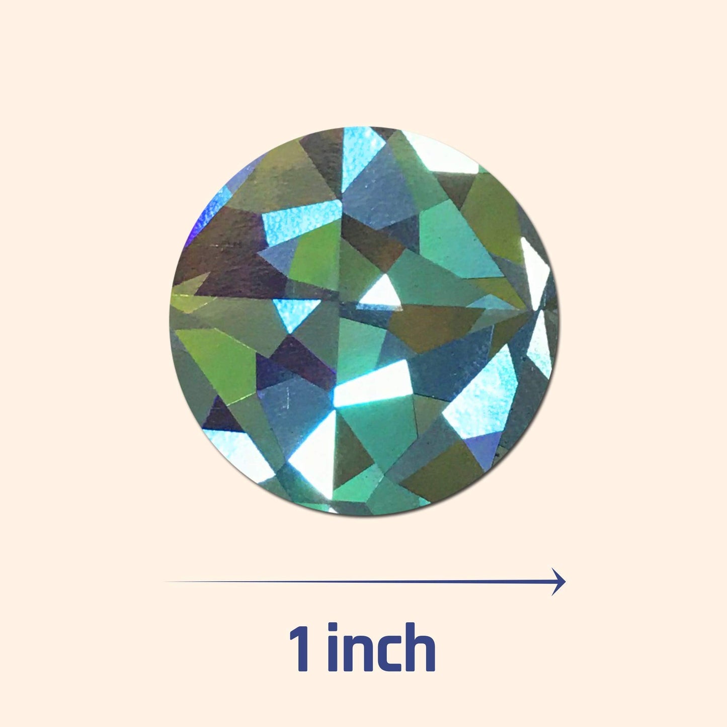 150 Pack, 1" Holographic Shiny Scratch Off Stickers Labels - Round