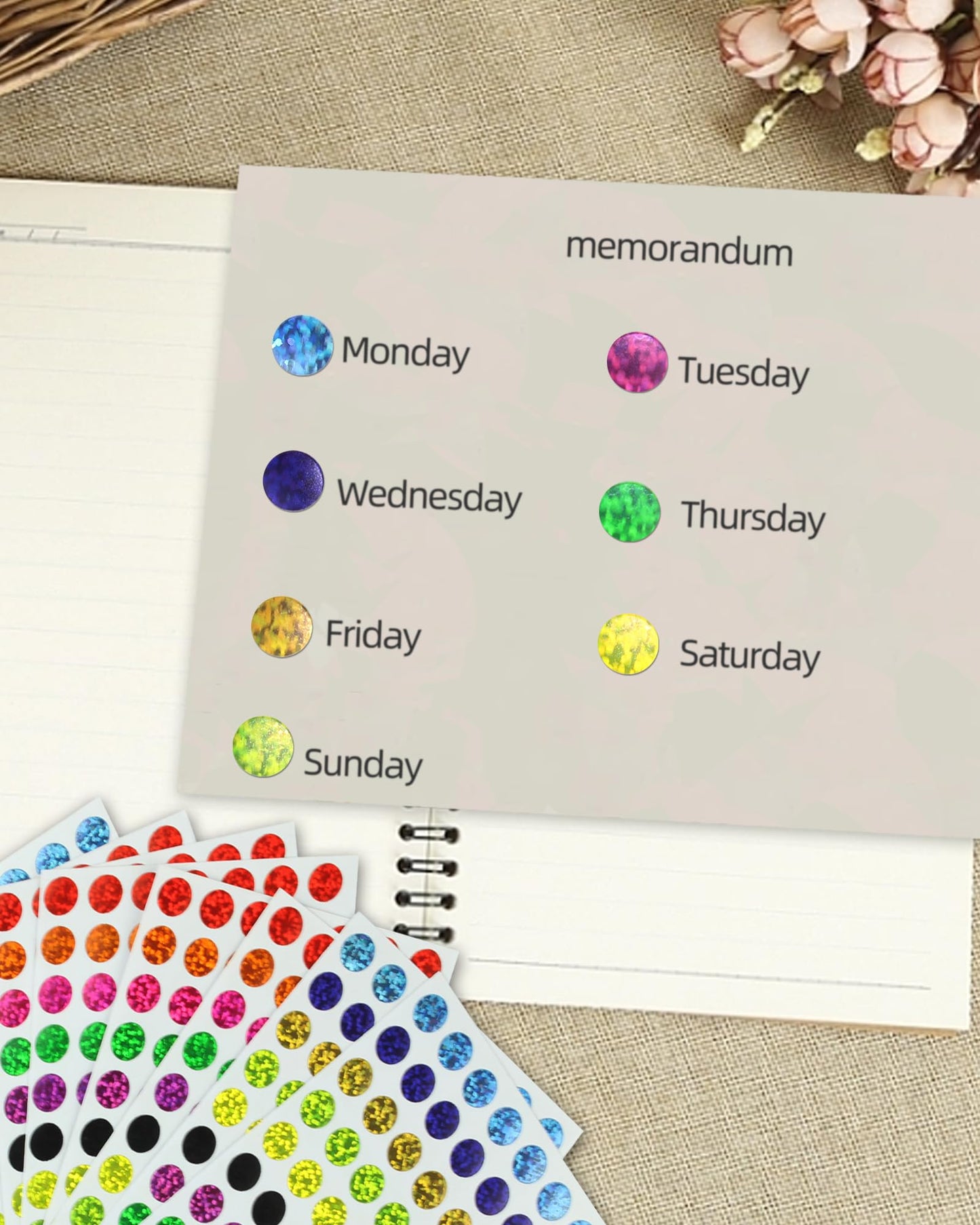 4290 Pieces Dot Stickers,Self-Adhesive Laser Small Dot Stickers Colored Dot Stickers,11 Color Style Circle Sticker Labels for Crafts, Planner, Calendar, Scrapbooking, Student Classroom