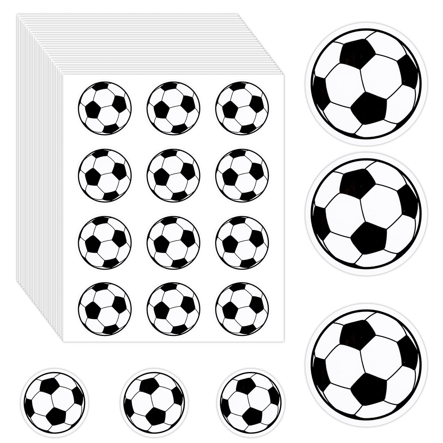 408pcs Soccer Stickers, Vinyl Soccer Lovers Sticky Labels for Jar Helmet Scrapbooking World Cup Soccer Party Favors Sports Party Decorations Supplies Reward Pride Stickers for Kids Boys Girls