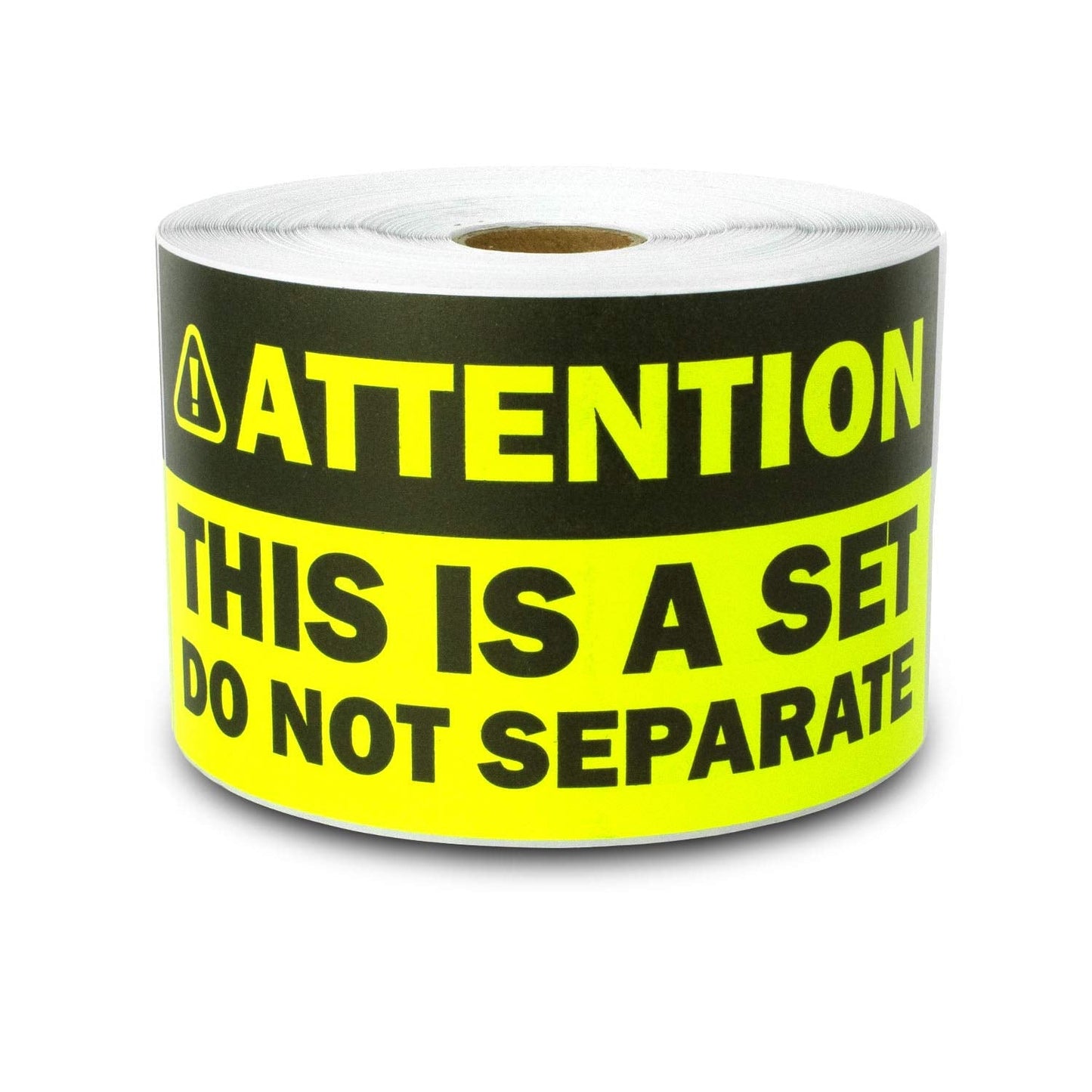300 Stickers - Attention This is a Set Do Not Separate Shipping and Handling Stickers - Yellow 6 x 3 Inch Sticker Labels Yellow, 6 x 3