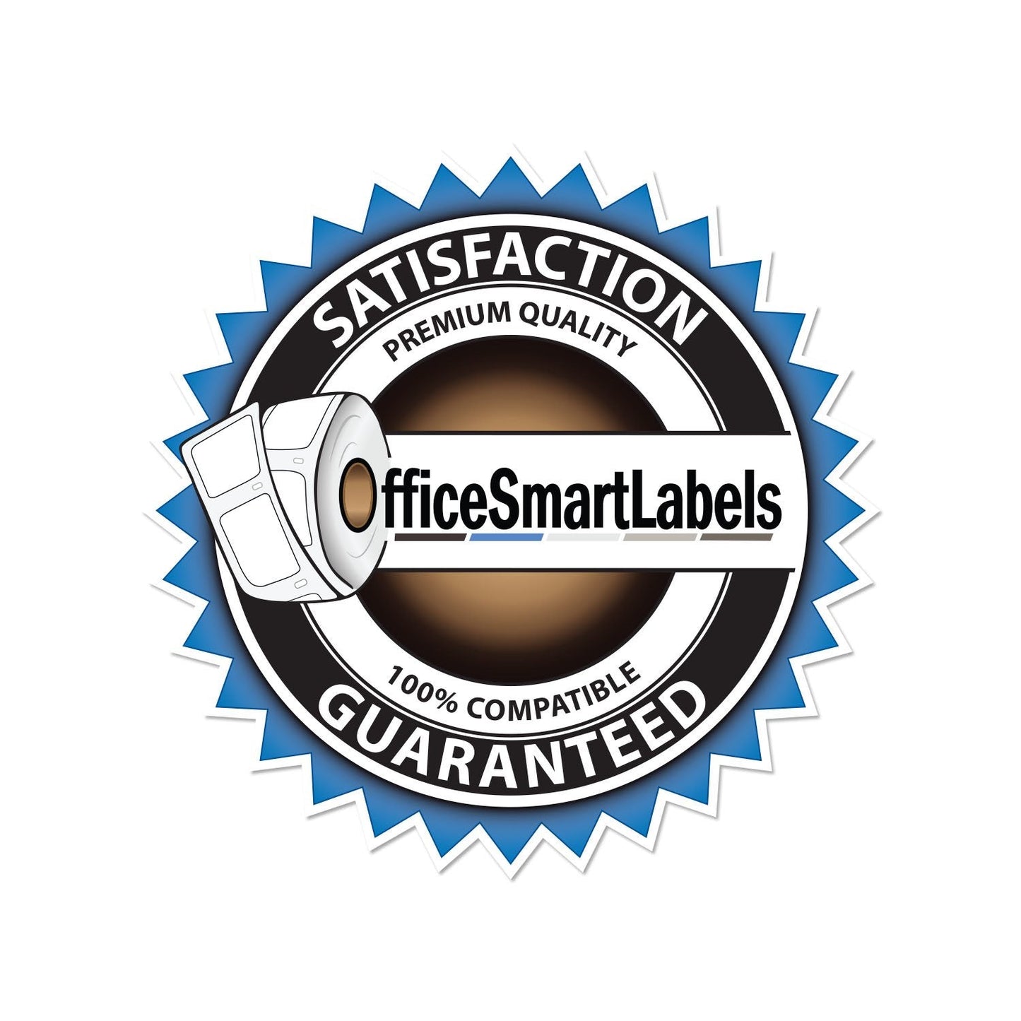 OfficeSmartLabels (1-1/8 x 3-1/2 inch) Industrial Grade Plastic Address Labels, Compatible with 1933081 & 30252 Labels (4 Rolls / 350 Labels Per Roll) 4 Rolls