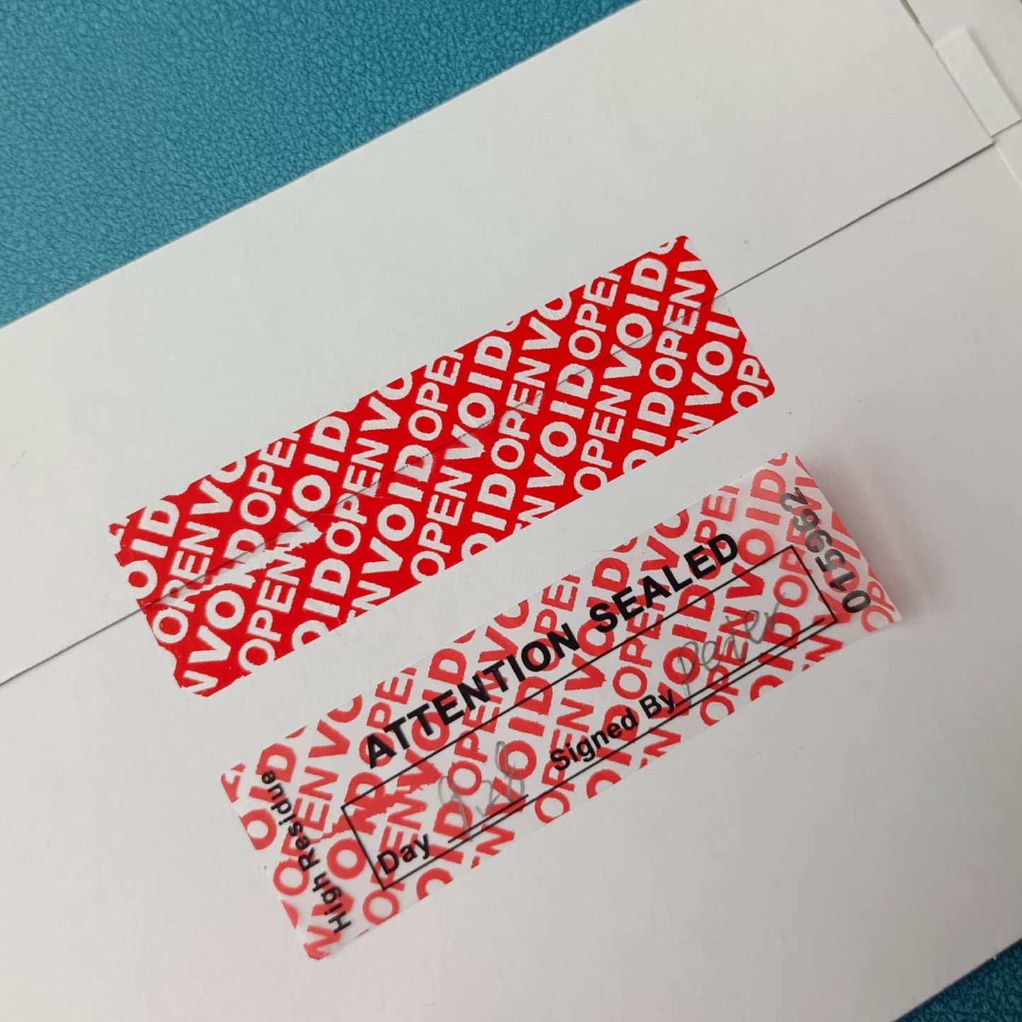 120 pcs Total Transfer Tamper Evident Security Warranty Void Seals / Stickers High Security Tamper for Reusable Package(1 x 3.35Inches,Serial Numbers Transfer,red)… Red