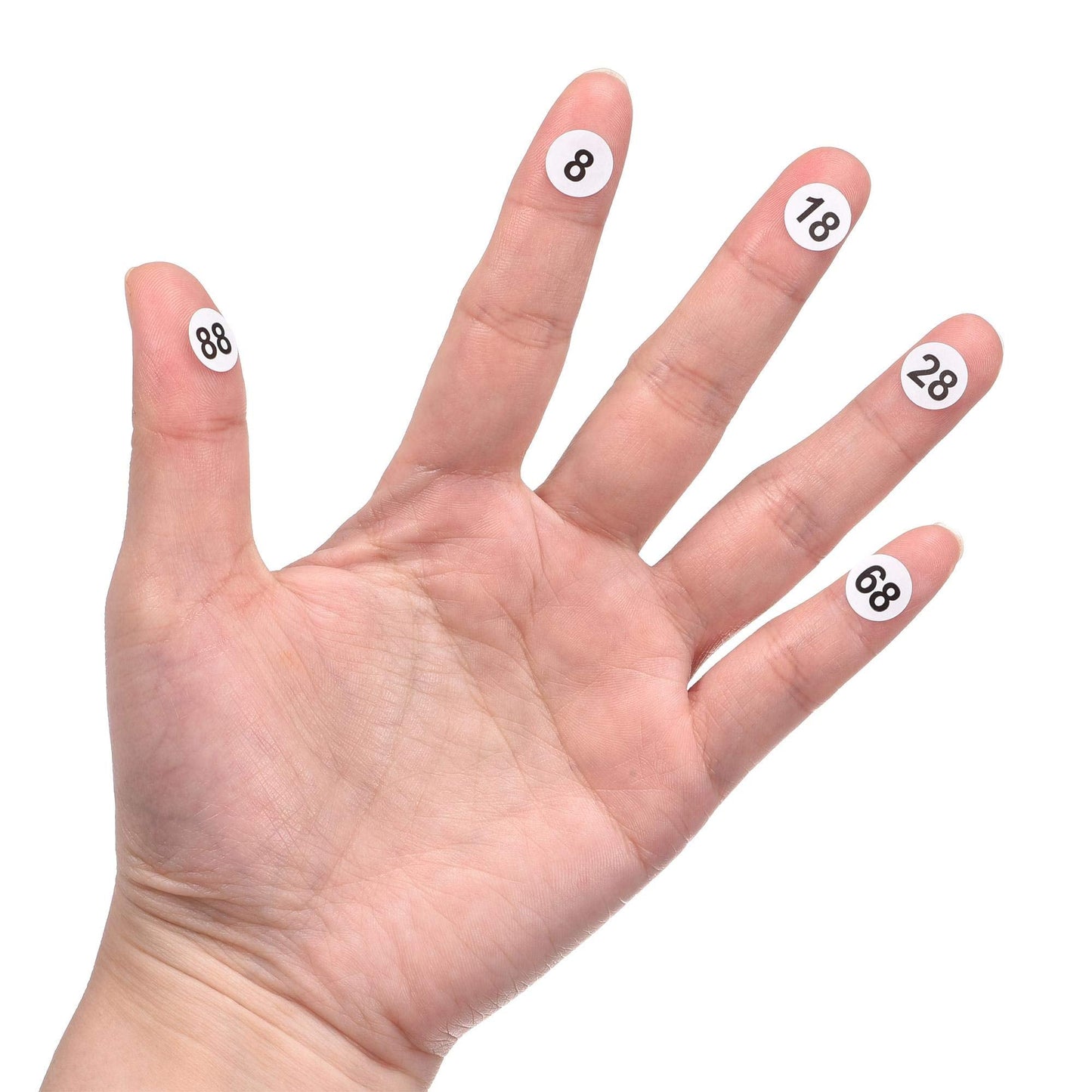 uxcell Round Number Stickers, 10mm Dia Number 1-100 Coated Paper Label 15 Sheets, Black Word/White Background