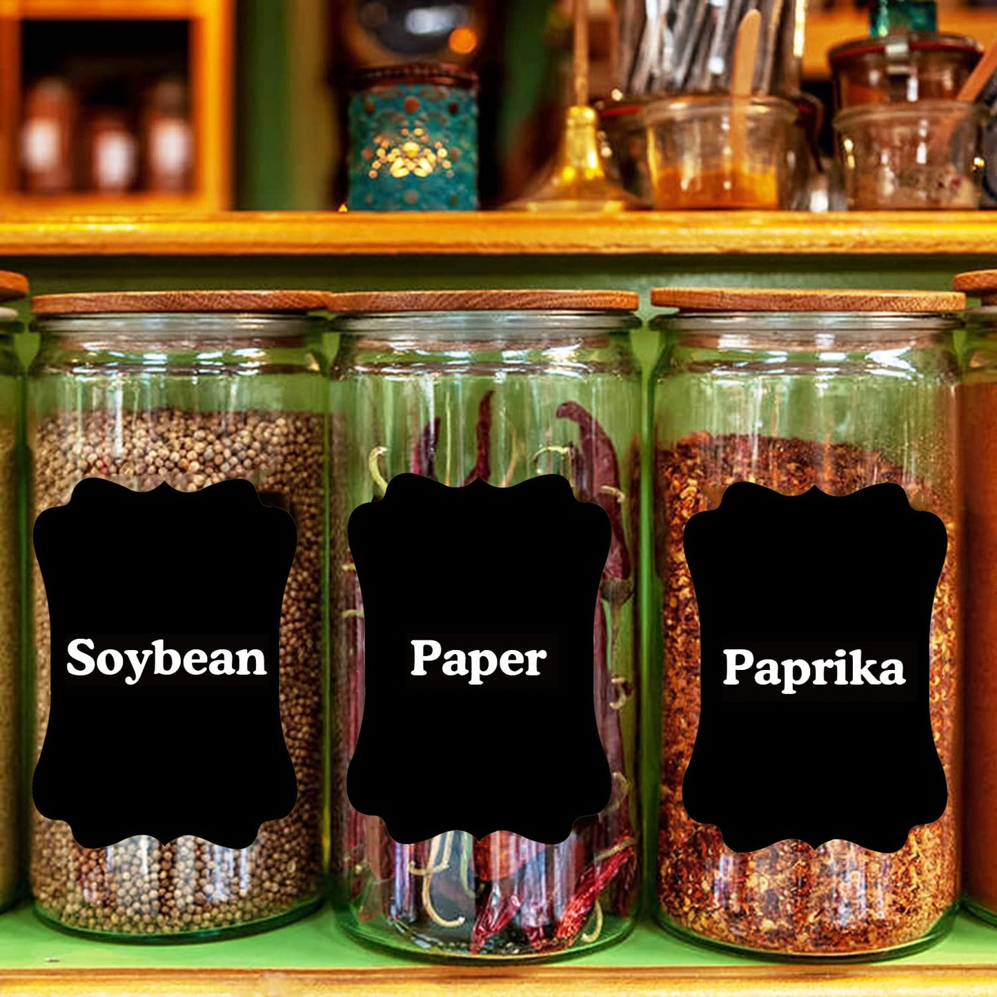 Trendslabels 5 x 7 Inch Large Chalkboard Labels Stickers for Storage Bins Vinyl Reusable Chalk Label for Mason Jars,Blackboard Sticker for DIY Food Containers Pantry Glass Bottles 18 Pcs