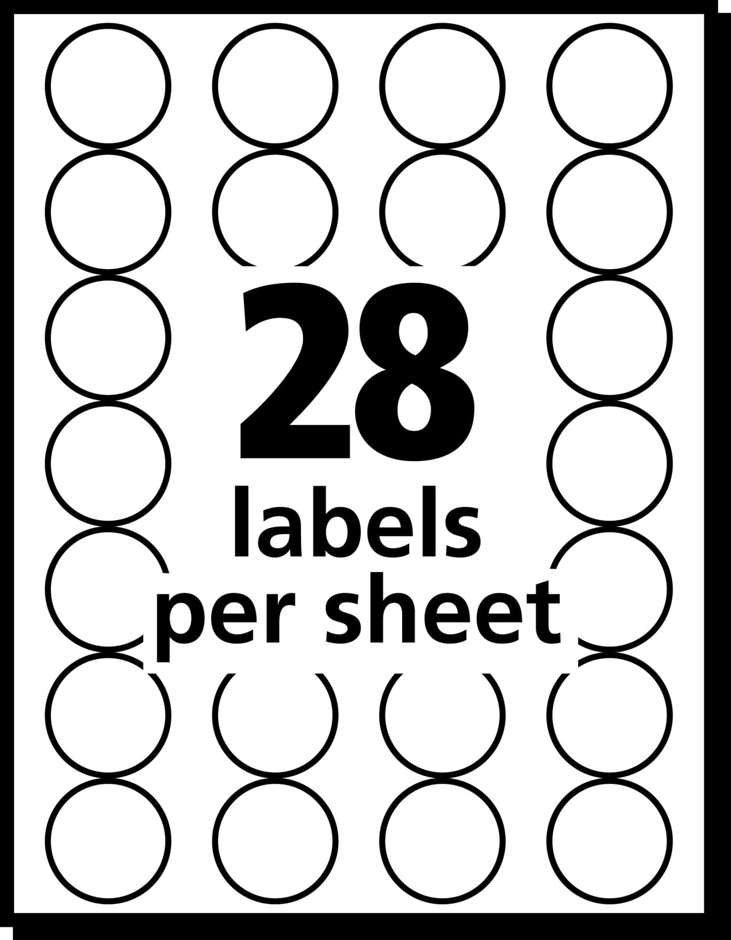 Avery Color-Coding Removable Labels, 3/4 Inch Round Labels, Black, Non-Printable, 1,008 Dot Stickers Total (5459)