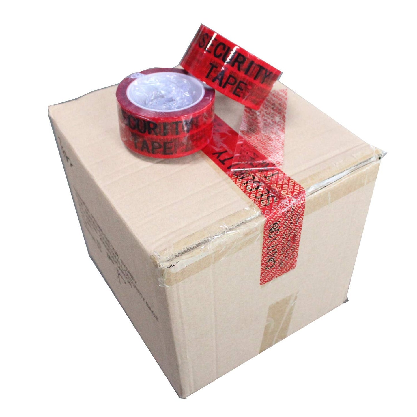 1 Roll Partial Transfer Tamper Proof Security Seal Tape (2 Inches x 55 Yards x 2 Mil, Do Not Break Seal “Caution/Void Open”, Red)