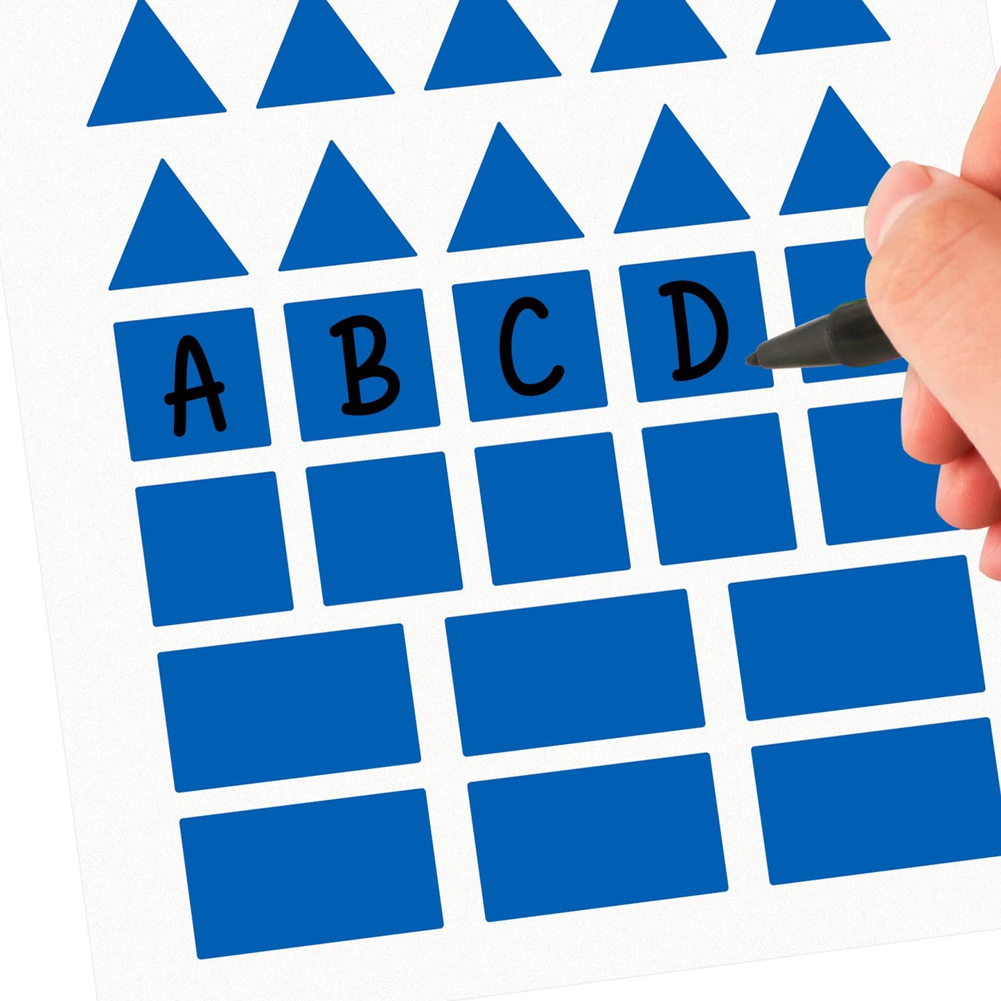 3600 Pcs Multi-Shaped Color Coding Stickers - 10 Colors Dot Triangle Square Rectangle Labels Multi-shaped-3600