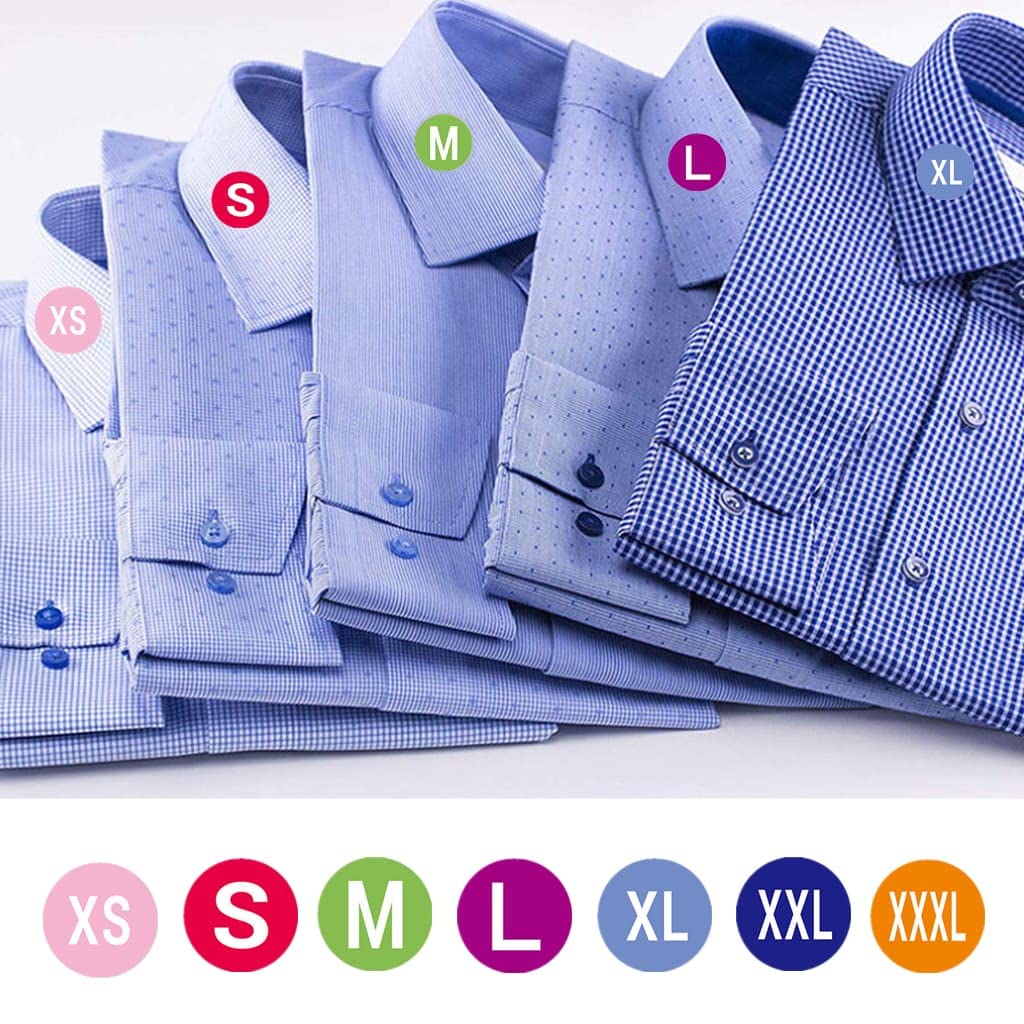 3500 Pcs Clothing Size Sticker, Round Sticker Labels 7 Rolls, 1 inch Round Coded Self Adhesive Labels for Clothes Shirt Skirt Retail (XS, S, M, L, XL, XXL,XXXL