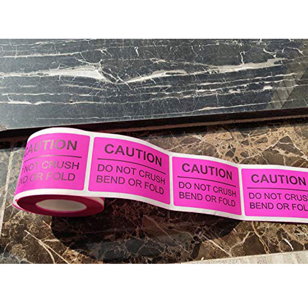 2 inch ×3 inch DO NOT Crush Bend OR FOLD Warning Shipping Stickers Self Adhesive Caution Labels (Magenta, 250 Stickers/Roll)