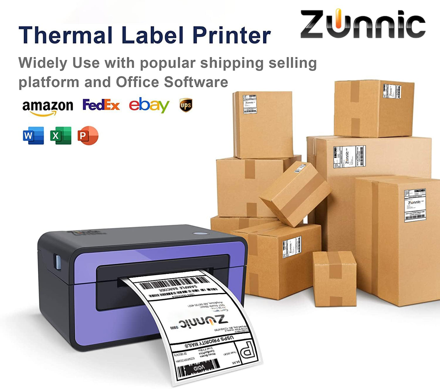 Shipping Labels 4x6 | Strong Adhesive | Compatible with Thermal Printers – 250 Labels/Roll