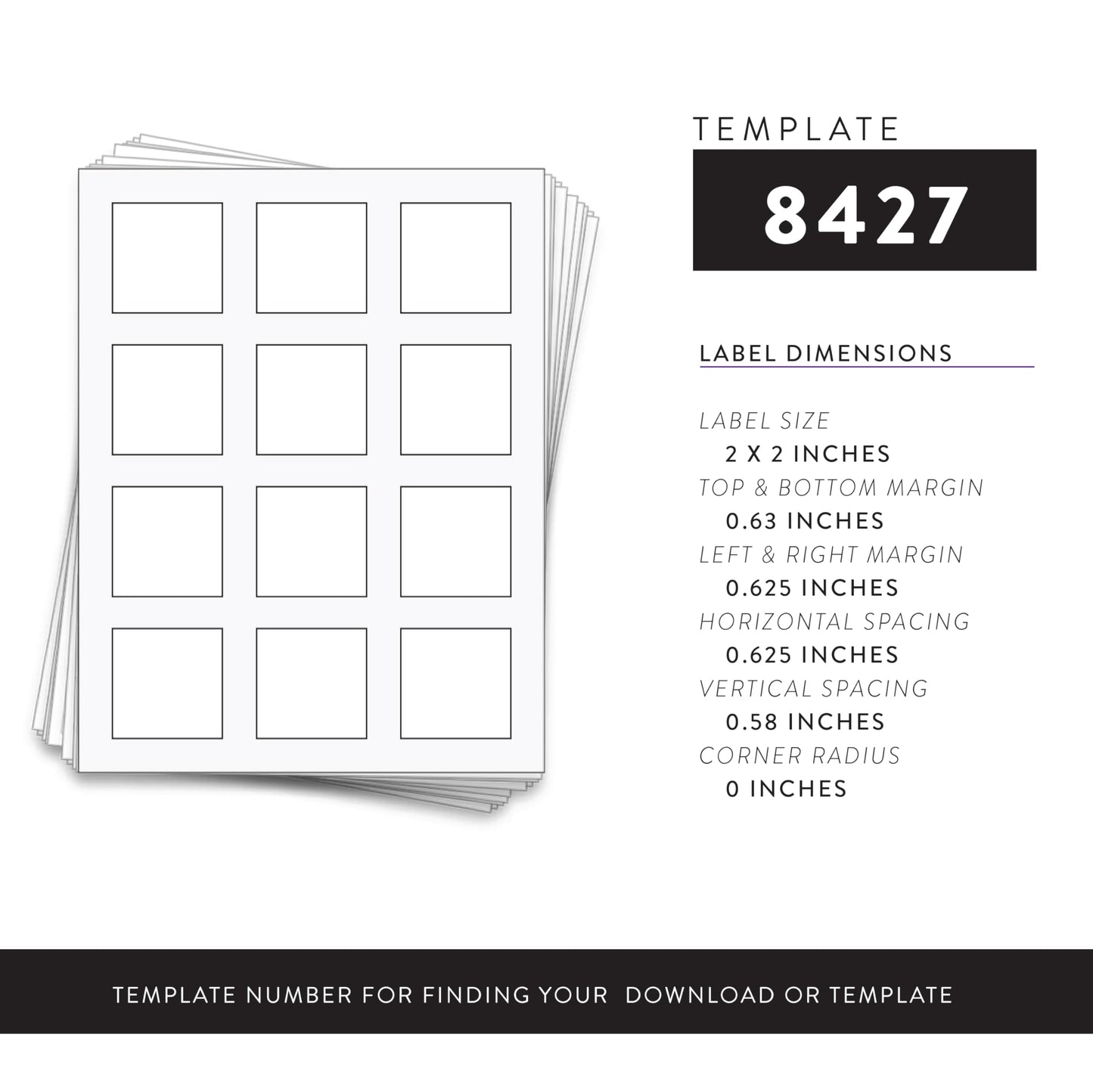 120 Printable Candle Labels, 100% Recycled White Adhesive Paper (Square Labels, 2 x 2 in.)