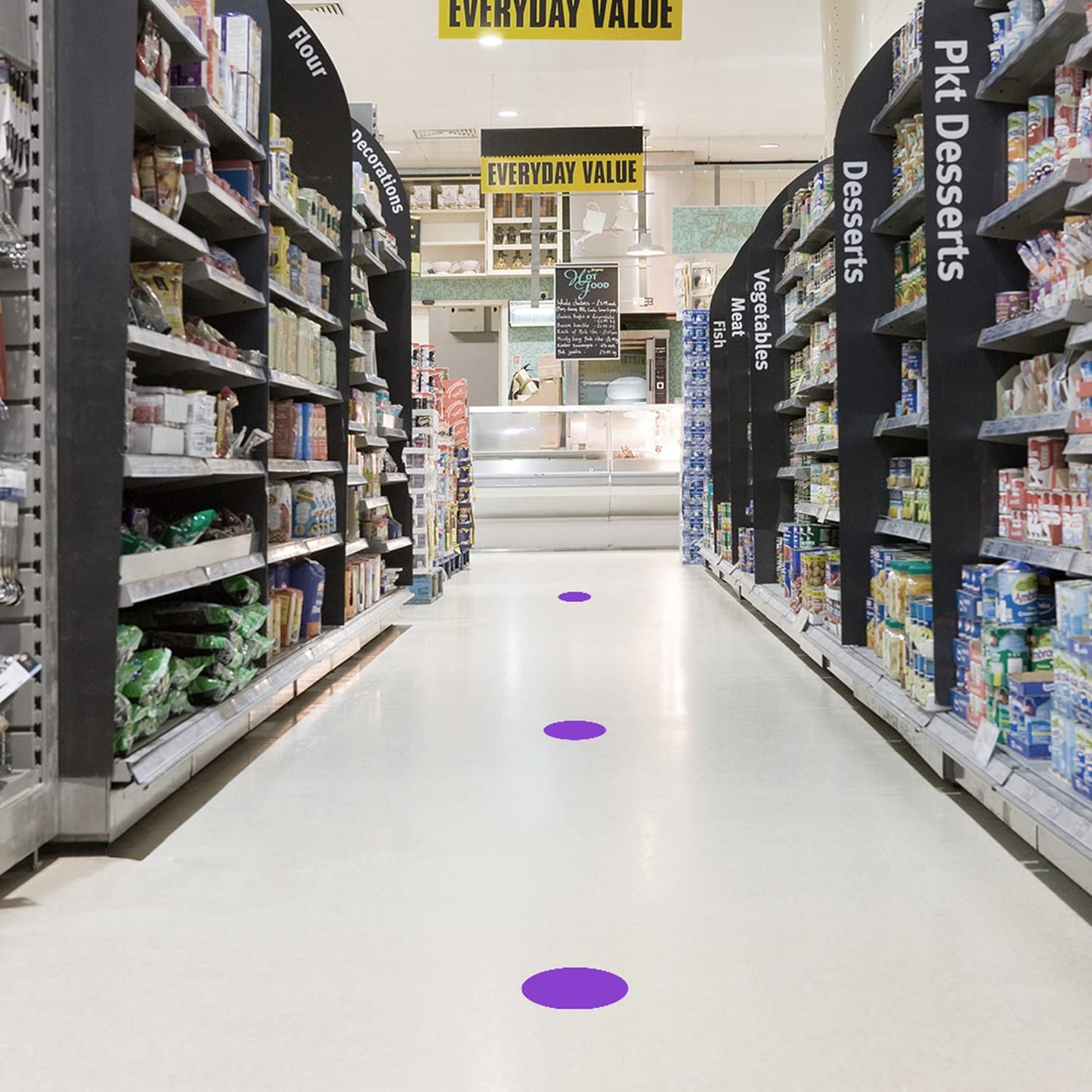 500 PCS Dot Sticker Tape 2" Inch Round Color Coding Labels Removable Writable Circle Floor Decal for Marking Organizing Social Distancing Purple