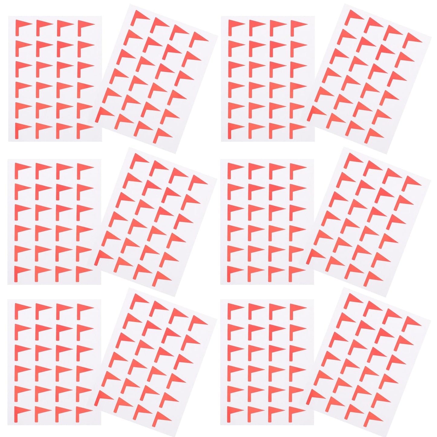 12 Sheets Map Markers Sticker Adhesive Labels Marking Label Sticker Flag Shaped Label for Plan Students Reward Stickers
