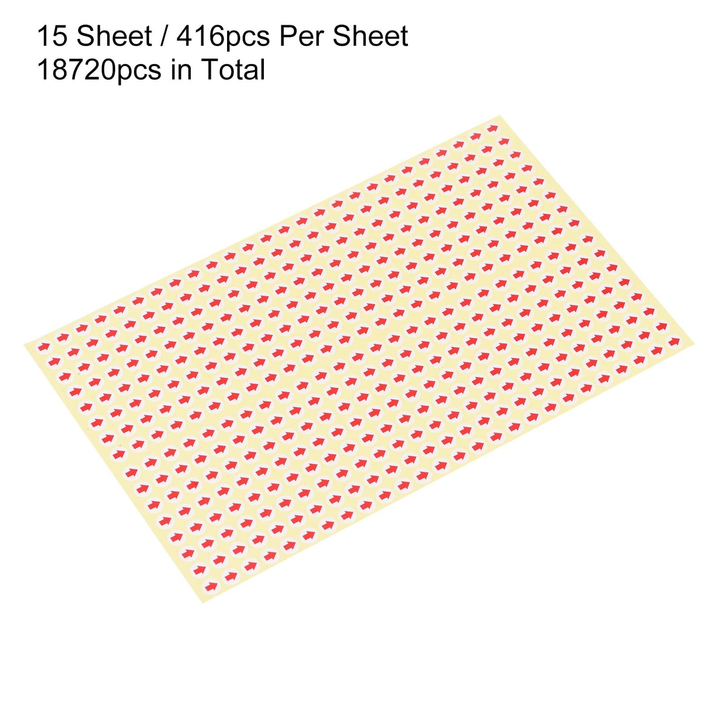 PATIKIL Small Arrow Stickers 0.2" Dia, 45 Sheet Self Adhesive Round Product Inspection Defects Indicator Industrial Work, Red