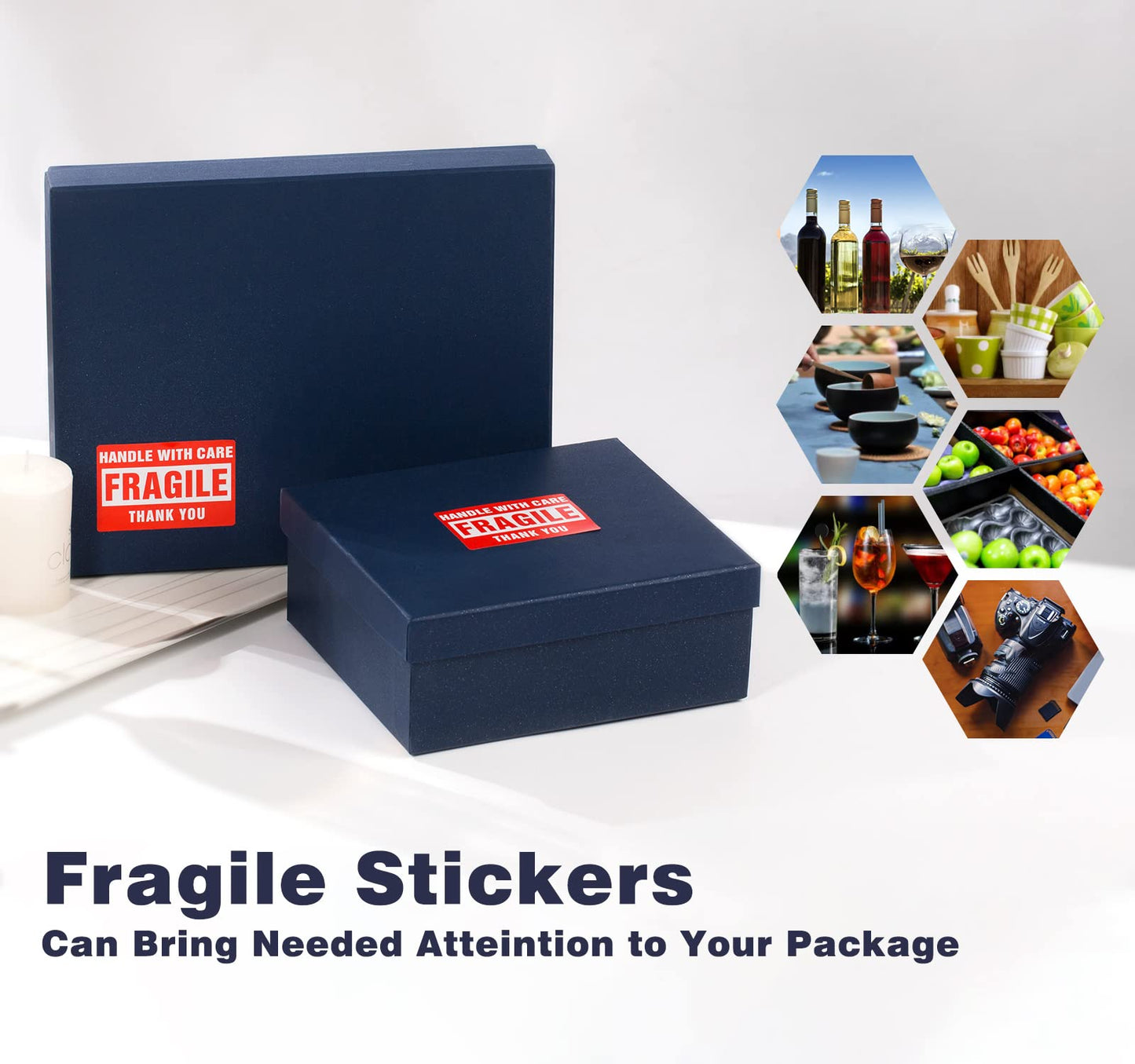 3 x 2 Inch Handle with Care 500 Fragile Stickers for Shipping Moving Glass Permanent Adhesive Fragile Labels (1 Roll, 500 Labels) 3" x 2" 1 Roll - 500 PCS