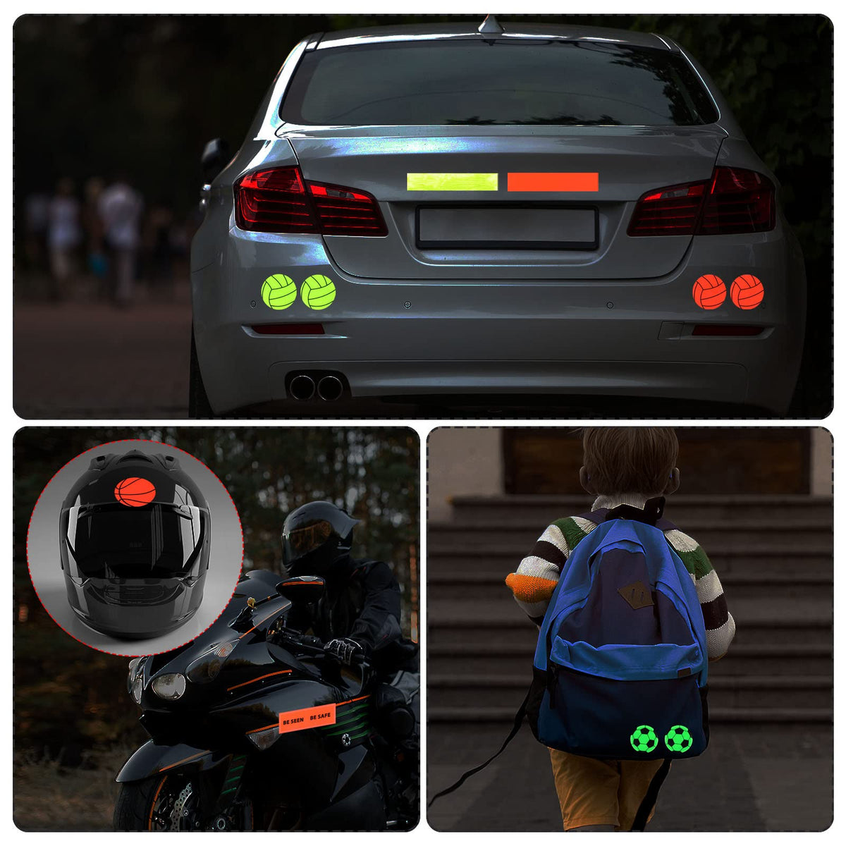 PATIKIL Reflective Stickers, 15 Pack 1 x 4.5" Waterproof Adhesive High Visibility Night Caution Warning Safety Tape Strips for Backpacks Bikes Helmets, Pink