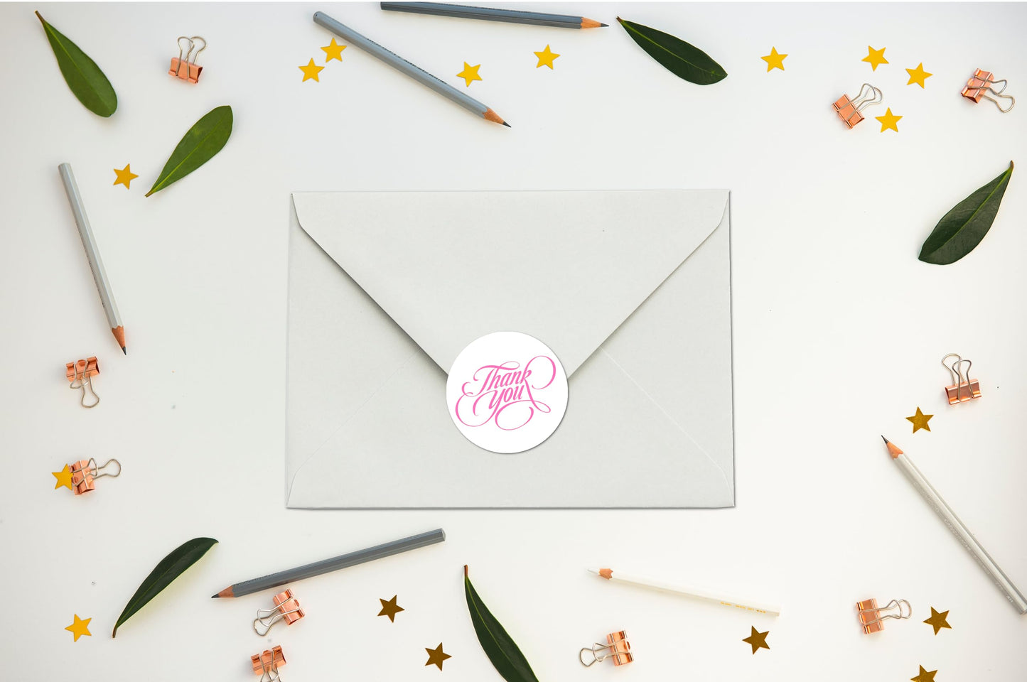 216 Modern Thank You Kisses Stickers, Elegant Chocolate Drops Labels Stickers for Weddings, Bridal Shower Engagement Party Decorations, Favors for Kisses in Pink. Made in USA