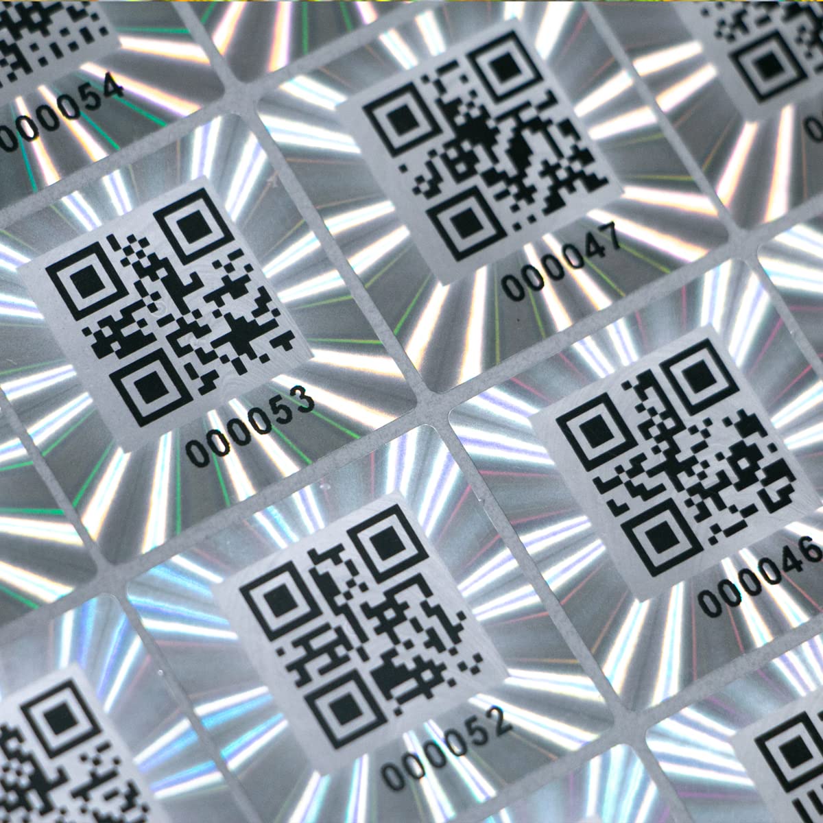 300pcs Hologram QR Code Labels, Tamper-evident Security Seal Sticker,Warranty Void Tamper Proof Labels with Unique Sequential Serial Numbering(1x1inch) 300pcs