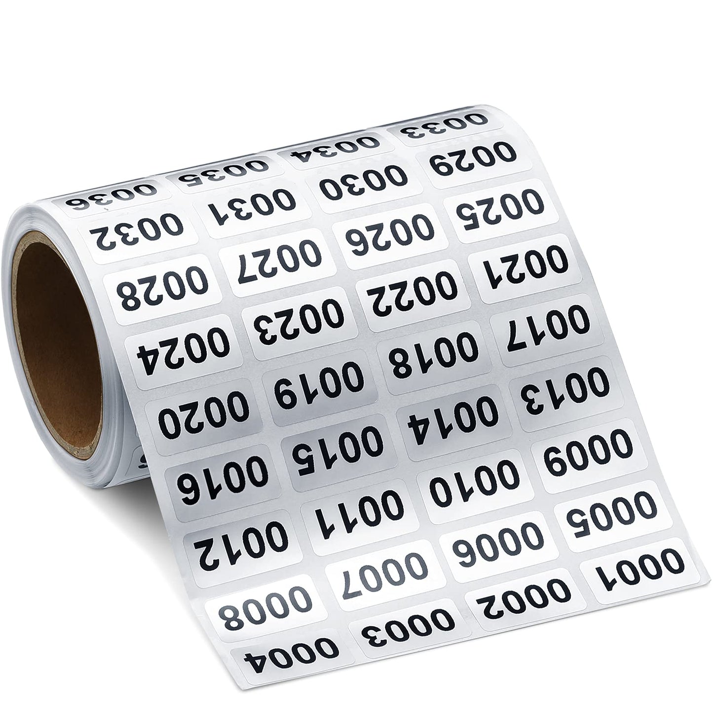 Zonon 001-2000 Pieces Inventory Number Sticker Labels Self Adhesive Waterproof Labels Vinyl Consecutive Number Stickers for Indoor, Outdoor, Storage, Classification, Supplies, 0.39 x 0.78 Inch