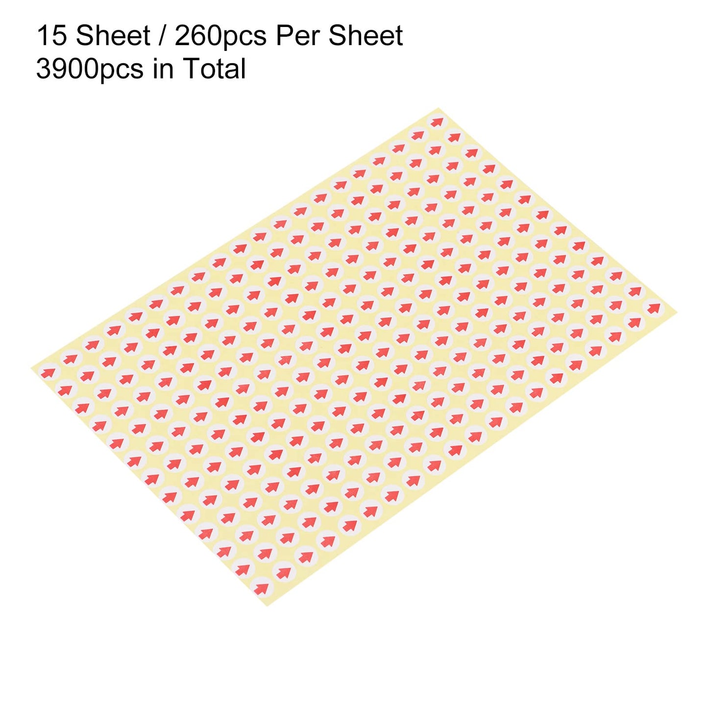 PATIKIL Small Arrow Stickers 0.3" Dia, Self Adhesive Round Product Inspection Defects Indicator Industrial Work, Red 1