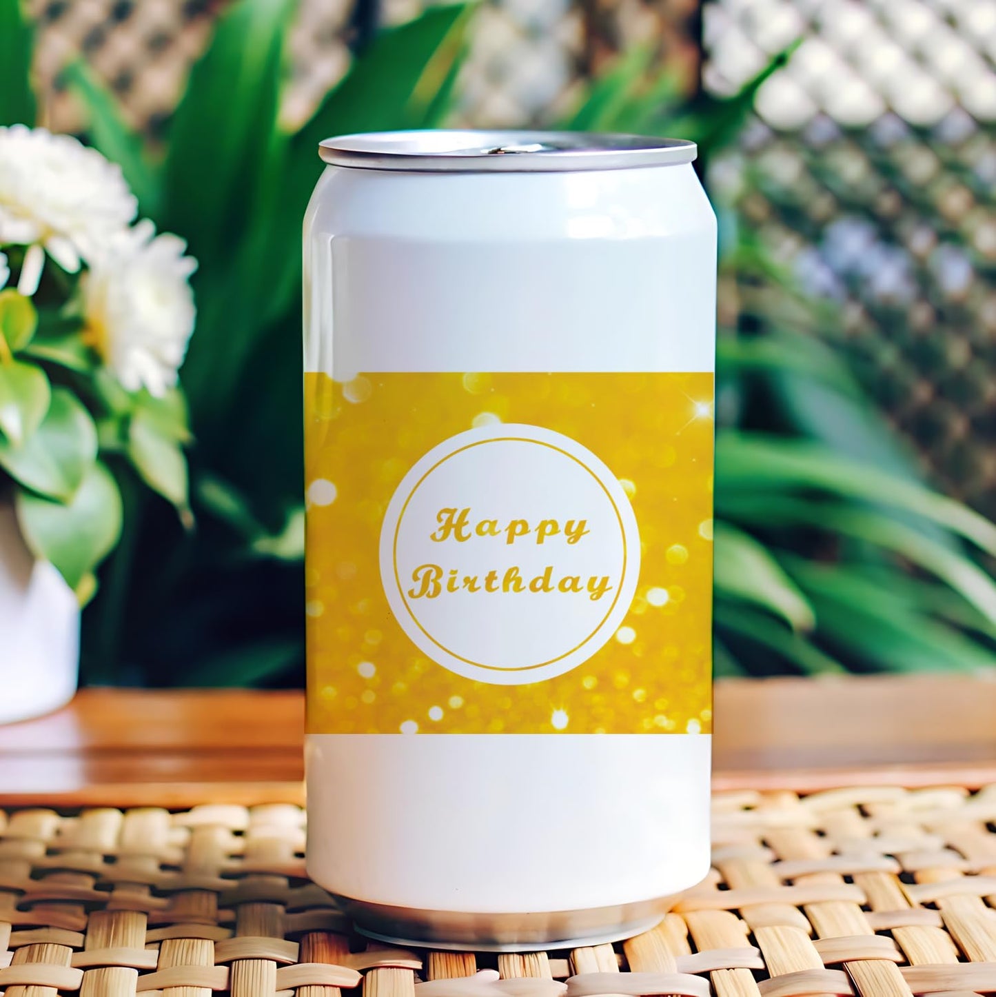 32 Pces Happy Birthday Water Bottle Labels Bday Party Cans Stickers, Waterproof Flask Wrap Around Stickers Happy Birthday Party Decorations, Wraparound Jar Decorations Wrappers