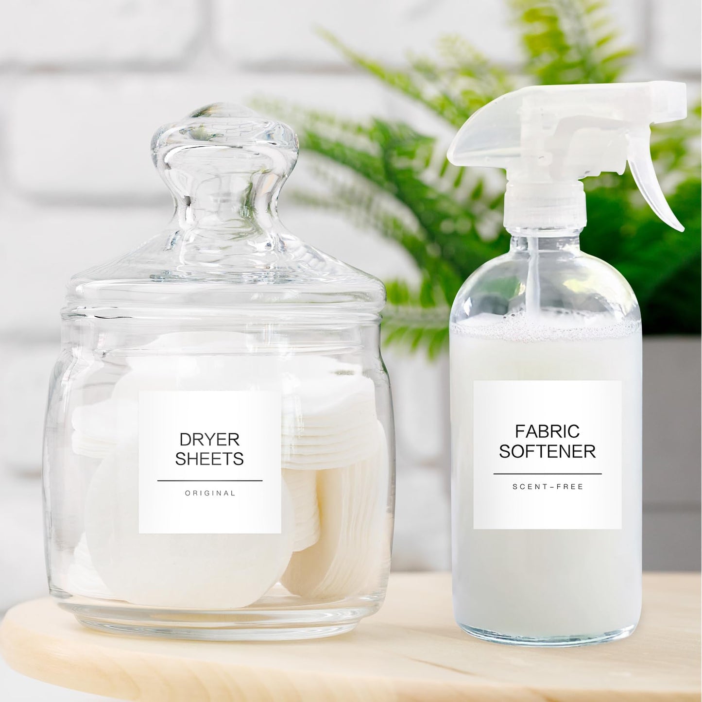 30PCS Laundry Labels for Glass Jars, Minimalist Laundry Labels for Containers, Preprinted Organization Labels for Laundry Room(White)