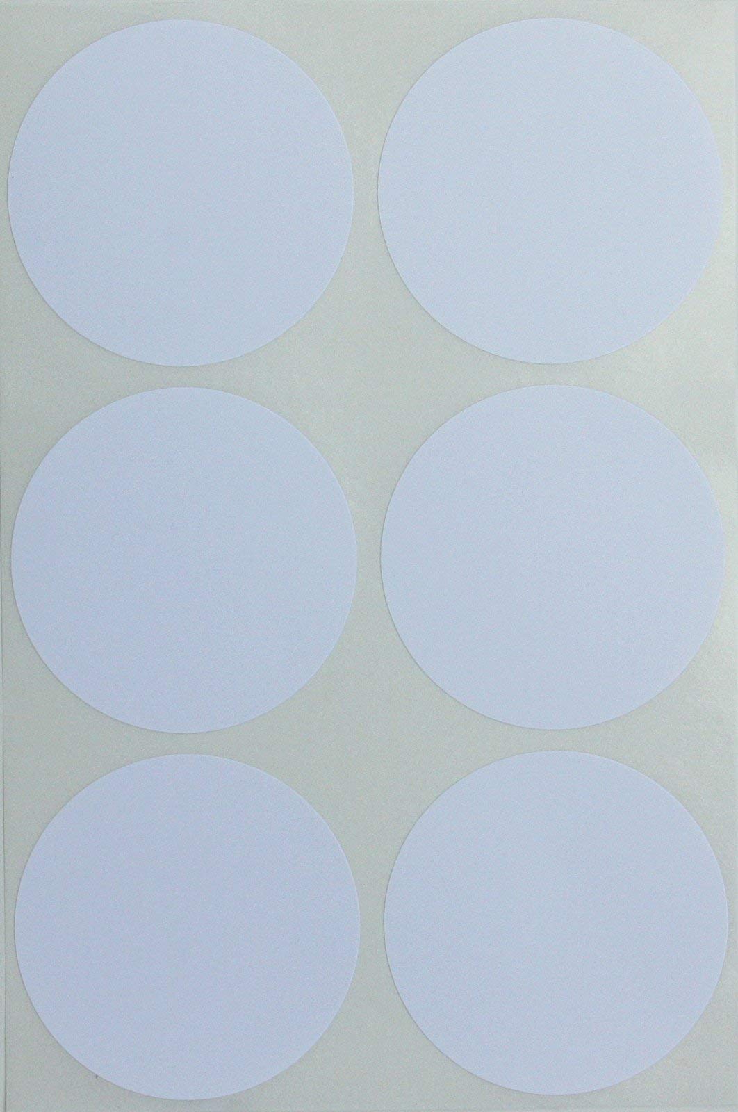 Round 2" inch White Sticker 50mm Dot Labels for Multi-Purpose for Jars, Storage, and Identification - Permanent Adhesive Label Stickers - 72 Pack 72-Pack