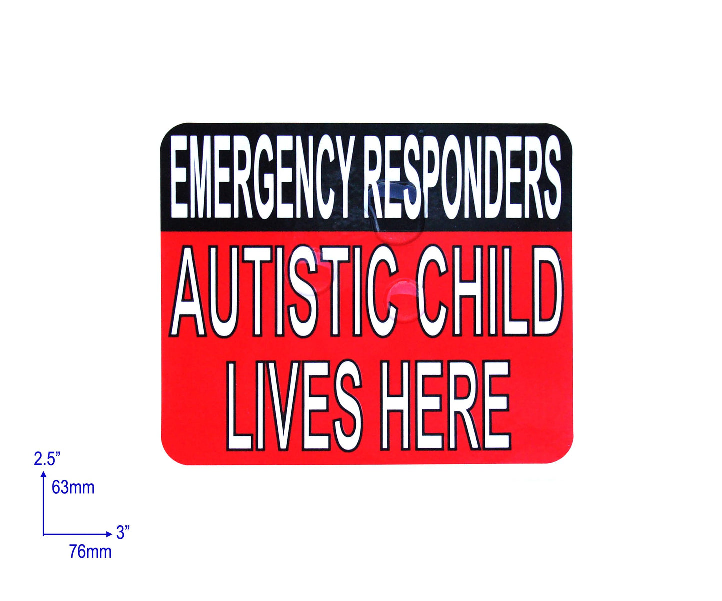 10 Pieces Autistic Child Lives Here Vinyl Stickers,2.5 inches by 3 inches Self Adhesive Stickers,UV Waterproof Scratch Resistant Film Labels
