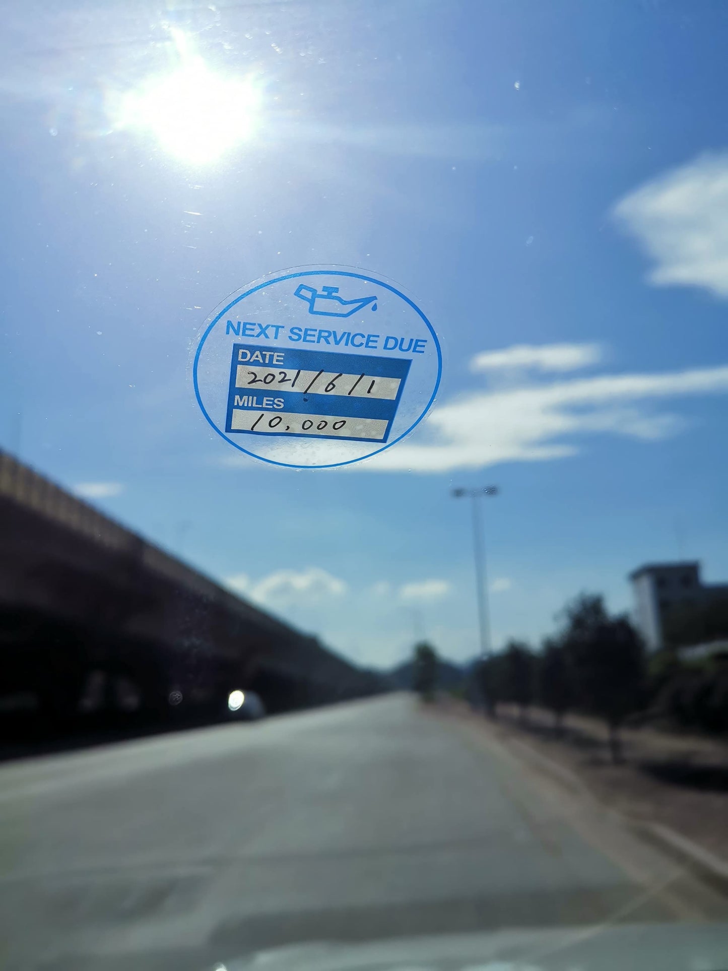 2 inch 102PCS Next Service Due Static Cling Labels Easy Remove Oil Change Stickers - Static Cling Labels-Poskornwel… (Blue 2 inch)