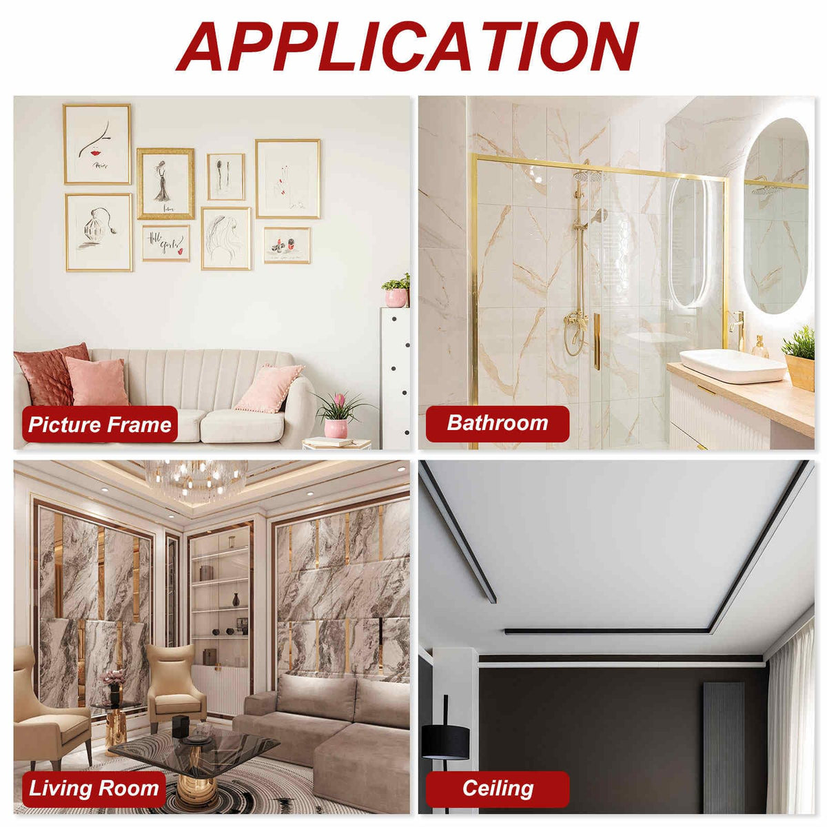 MECCANIXITY Silver Trim Peel and Stick, Self Adhesive Mirror Trim Border 13ft x 1.6" Stainless Steel Brushed Finish Molding Tape Strips for Mirror Frame Wall Cabinet Tile Edge Molding 13ft x 1.6" Brushed Silver