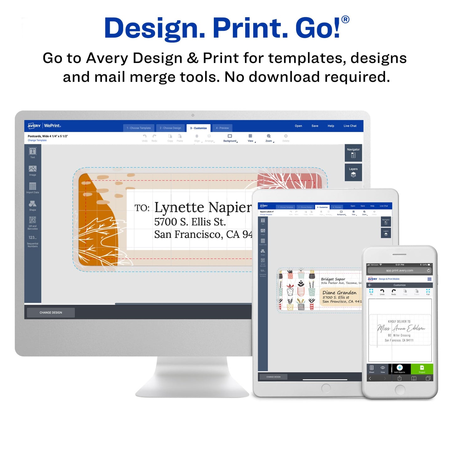 Avery Printable Address Labels for Laser Printers, 1" x 2-5/8", Matte Clear, 300 Blank Mailing Labels (15660) 300 labels