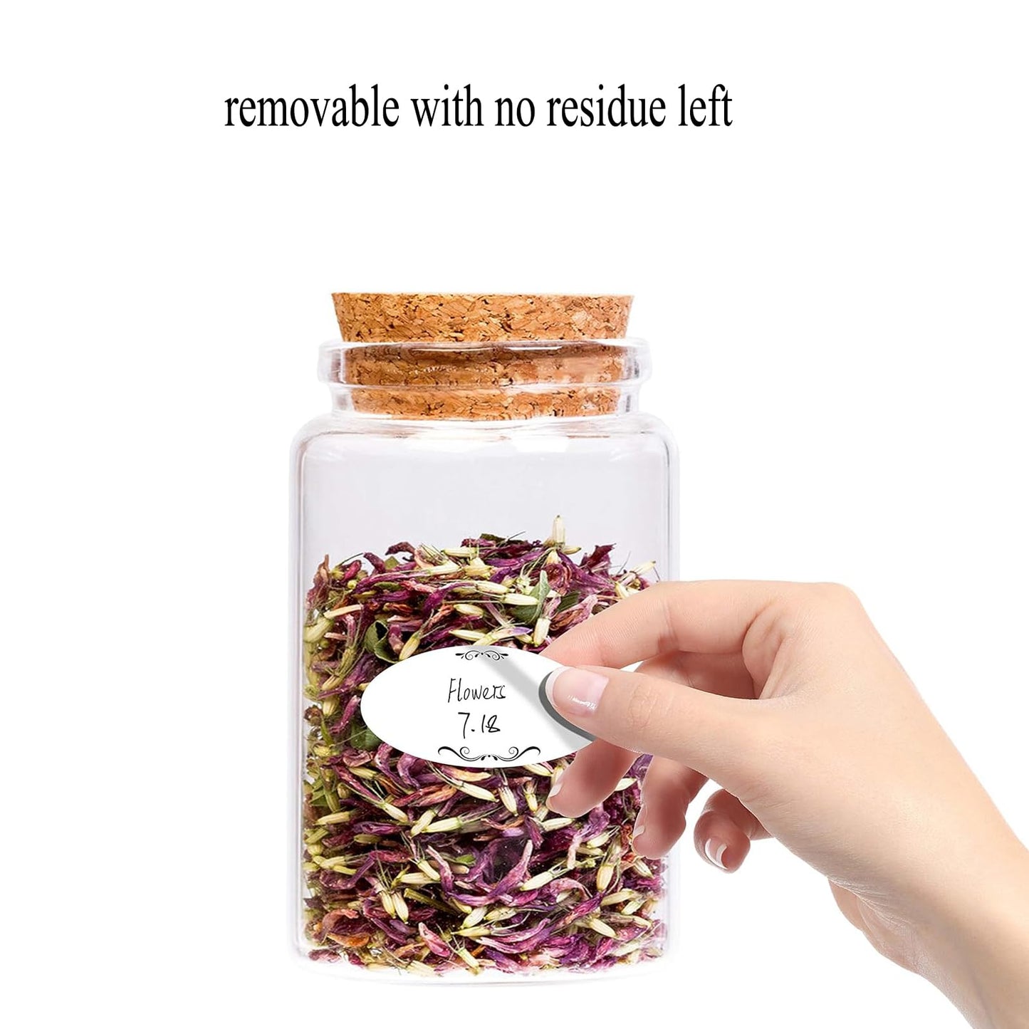 300Pcs Food Labels Kitchen Labels for Food Containers 2 x 1 Inch Removable Freezer Pantry Canning Labels Water Oil Tear Resistant Labels for Restauran Frige, Jam, Mason Jars Containers