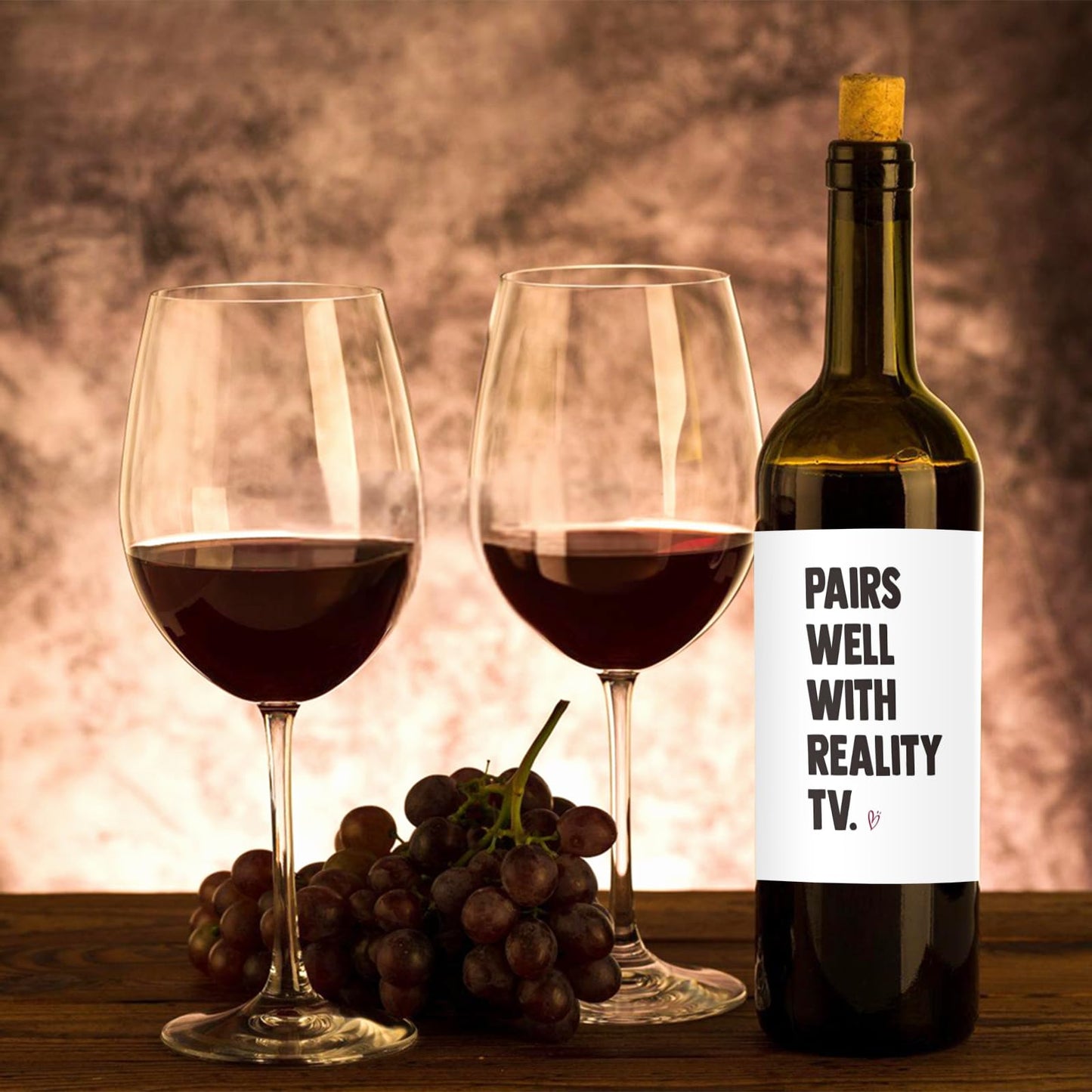 24 Pcs Pairs Well with Reality TV Wine Labels TV Show Wine Bottle Stickers TV Show Fans Wine Labels for Bottles Gifts for Women Men Friends