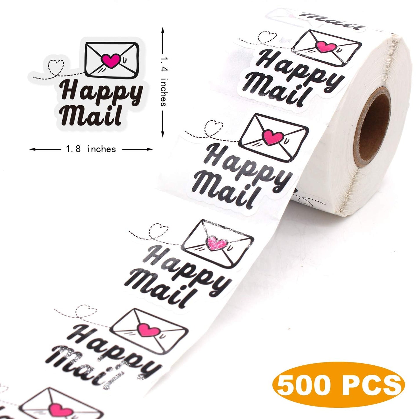 PLESIU Small Business, Handmade Sticker,Packaging Sticker (Happy Mail) Happy Mail