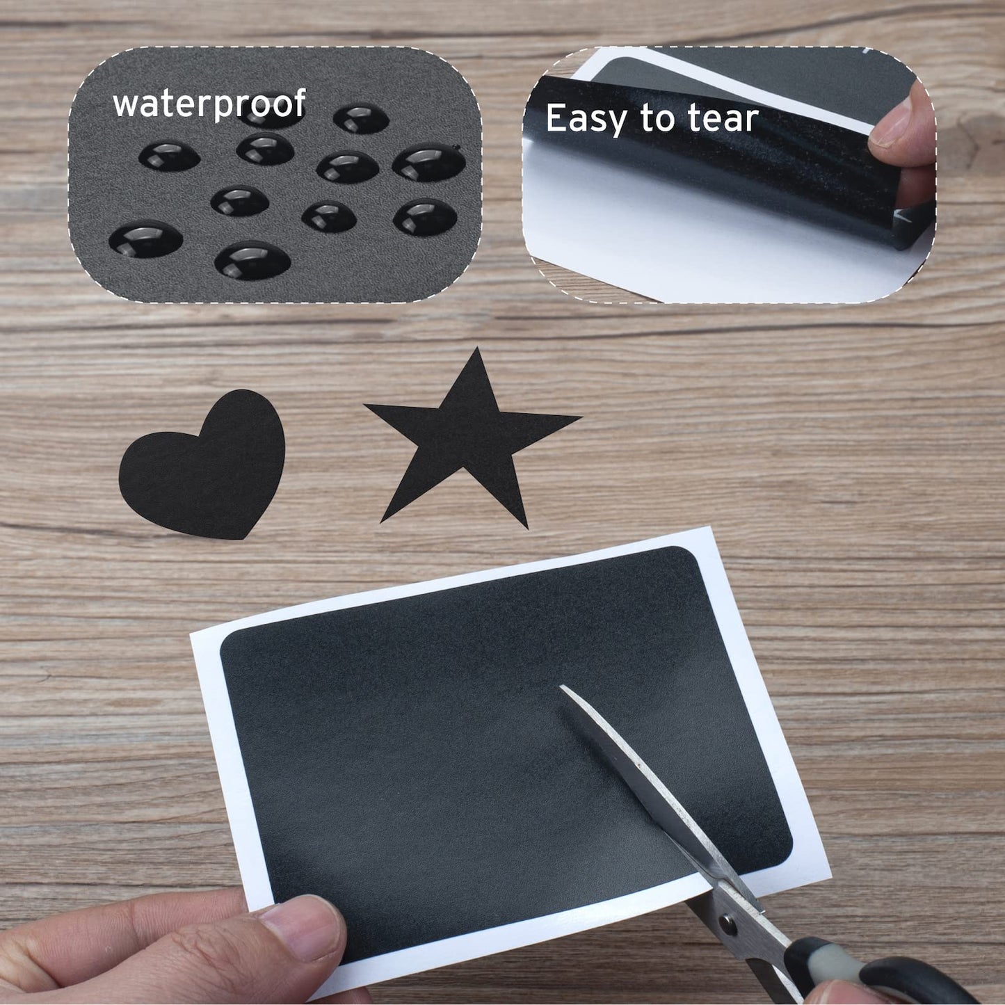 ONUPGO Chalkboard Labels (48 Pack), Reusable Blackboard Stickers, Waterproof Chalkboard Sticker for Jars, Parties Decoration, Craft Rooms, Weddings, Storage, Organize Your Home & Kitchen(4"x3") 4" x 3" 48 Pack Rectangles