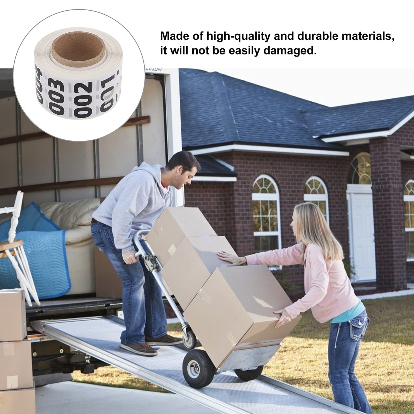 Number Stickers, Inventory Labels, Self Adhesive Waterproof Labels Consecutive Number Inventory Number Labels for Moving Box Classification(1000pcs)