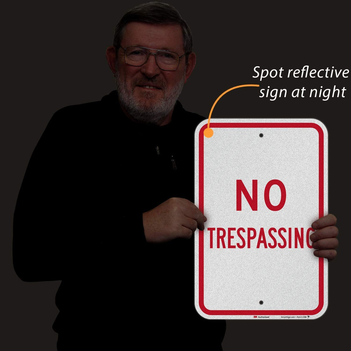 SmartSign "No Trespassing" Sign | 12" x 18" 3M Engineer Grade Reflective Aluminum EG Aluminum