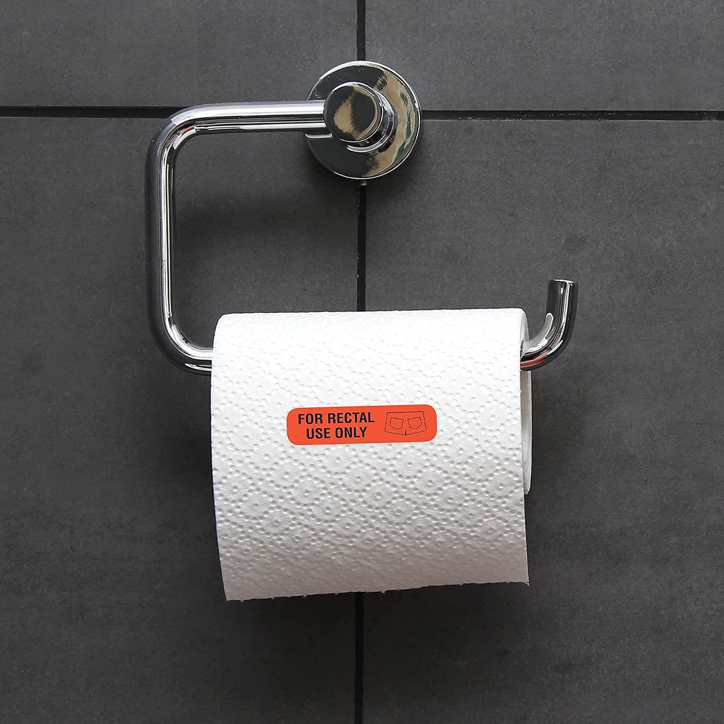 Red for Rectal Use Only Stickers / 500 Small Labels / 0.375" x 1.5" Fluorescent Red Permanent Adhesive Sticker