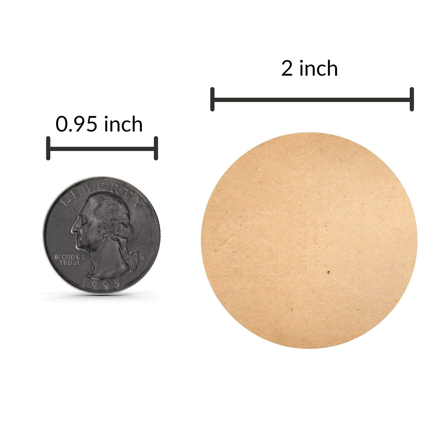 Mobiusea Creation Round Sticker Labels | 2 Inch | 500pcs Kraft Labels | Perforated Blank Stickers Labels for Mason Jars, Circle Stickers 2 Inch, Light Brown Labels